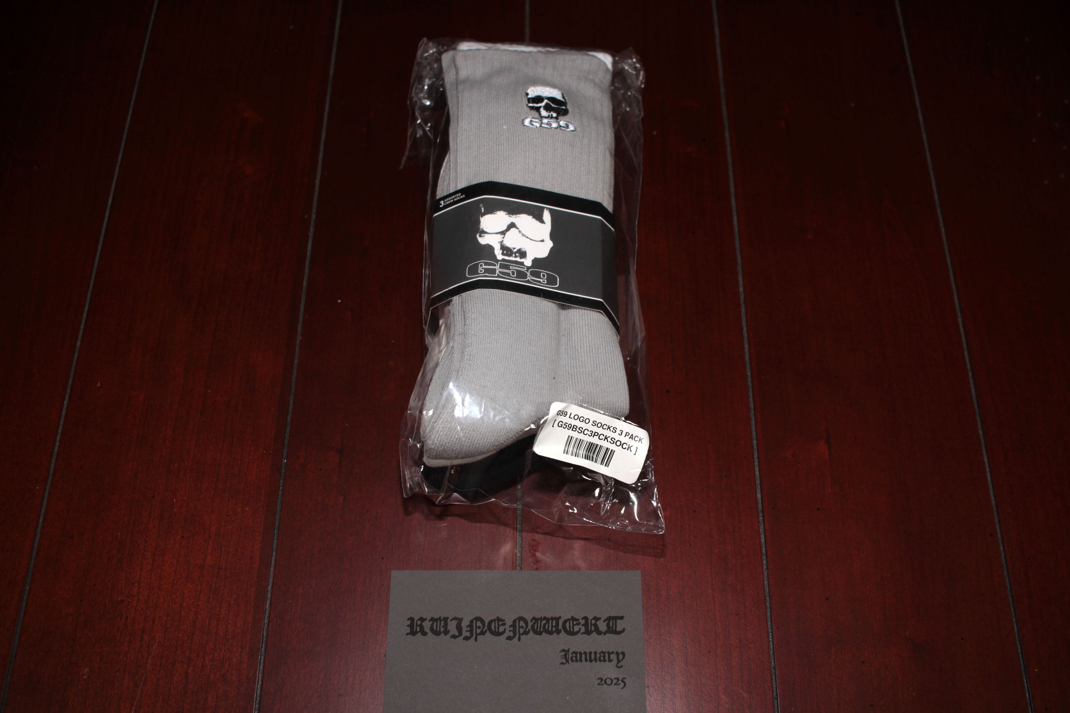 G59 Records G59 RECORDS / $UICIDEBOY$ - G59 EMBROIDERED LOGO Socks 3pk Size ONE SIZE - 8 Thumbnail