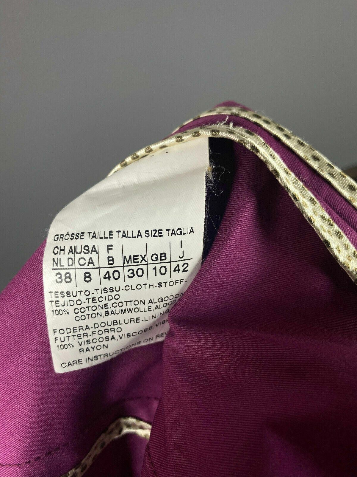 Designer Weekend Max Mara Purple Cotton Double Trench Coat Size 1 Size M / US 6-8 / IT 42-44 - 11 Thumbnail