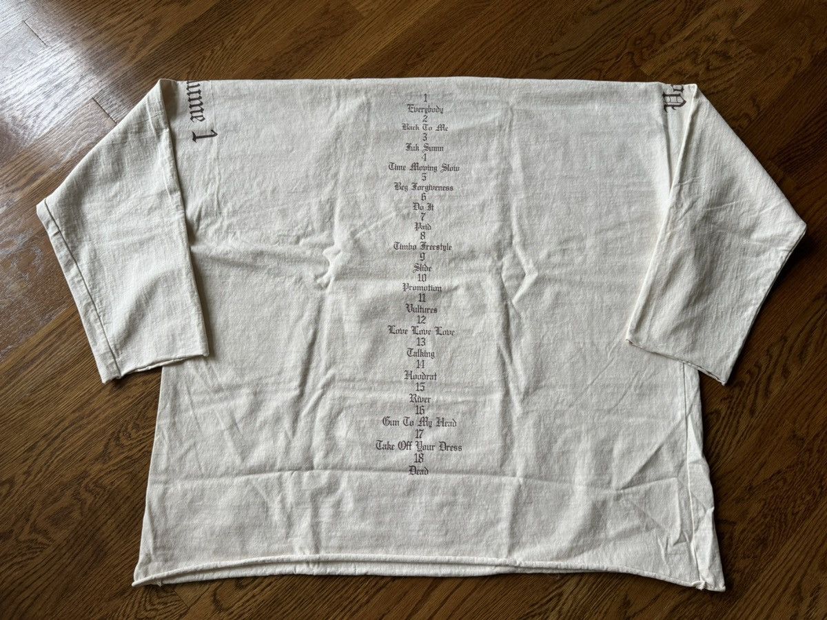 Kanye West × Yeezy Size 2 Yeezy Vultures Long T White Tee Shirt Yzy Kanye West Size US M / EU 48-50 / 2 - 7 Thumbnail
