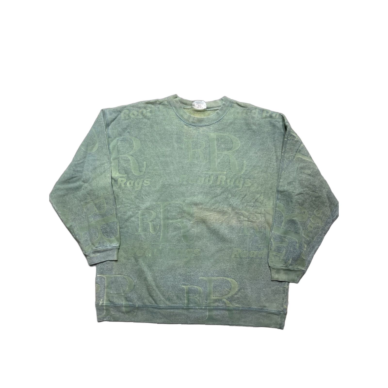 Gloverall VINTAGE 90s Road Rags Sweatshirt Crewneck Cotton USA Made Large Green Size US L / EU 52-54 / 3 - 1 Thumbnail