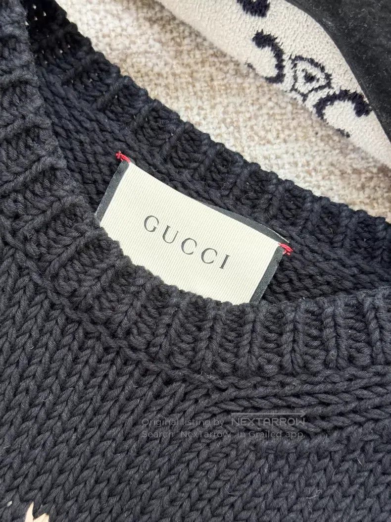 Gucci Gucci Letter round-neck long-sleeved knitted sweater Size US M / EU 48-50 / 2 - 5 Thumbnail
