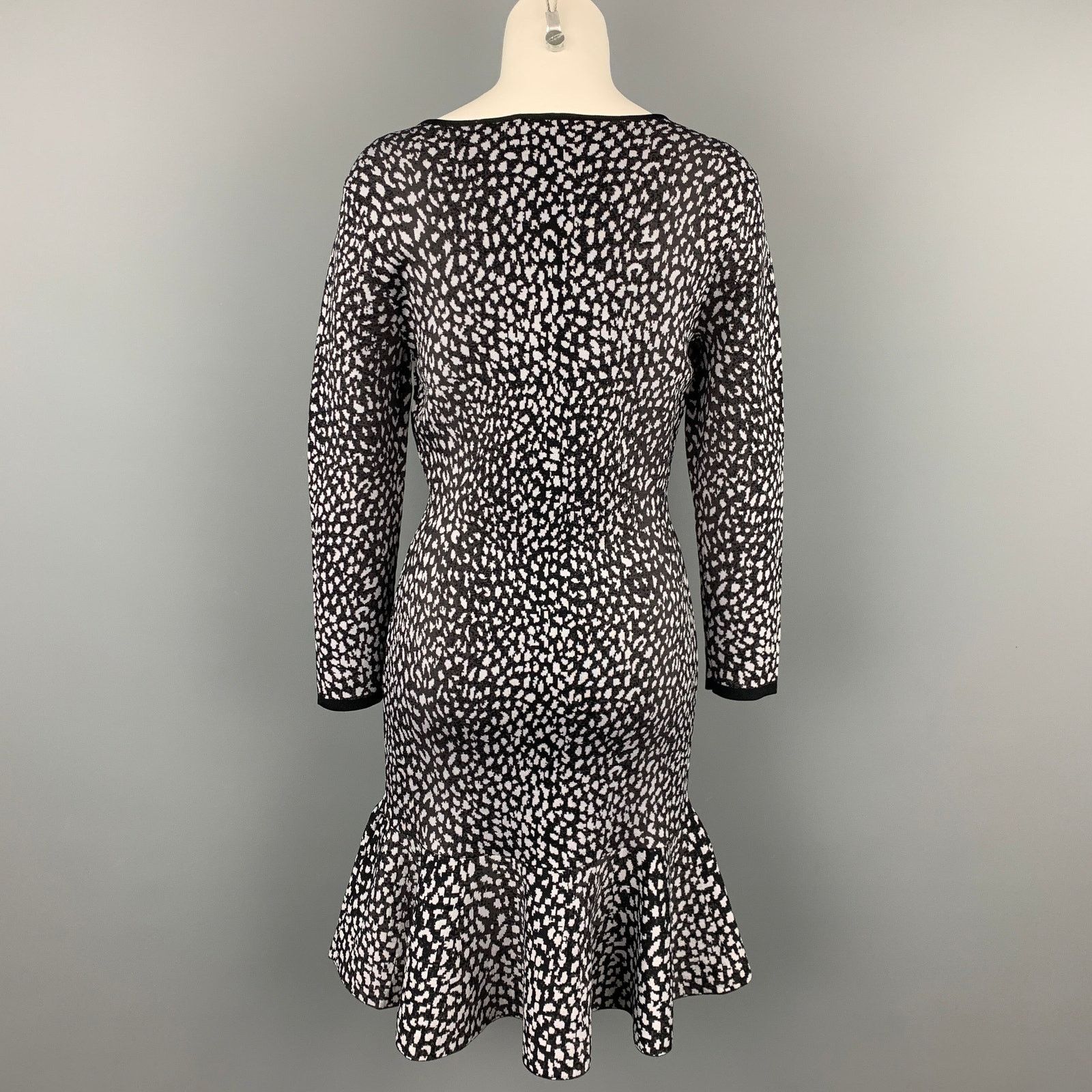 Rebecca Taylor Size S Black & Lilac Knitted Viscose Blend Dress Size S / US 4 / IT 40 - 3 Thumbnail