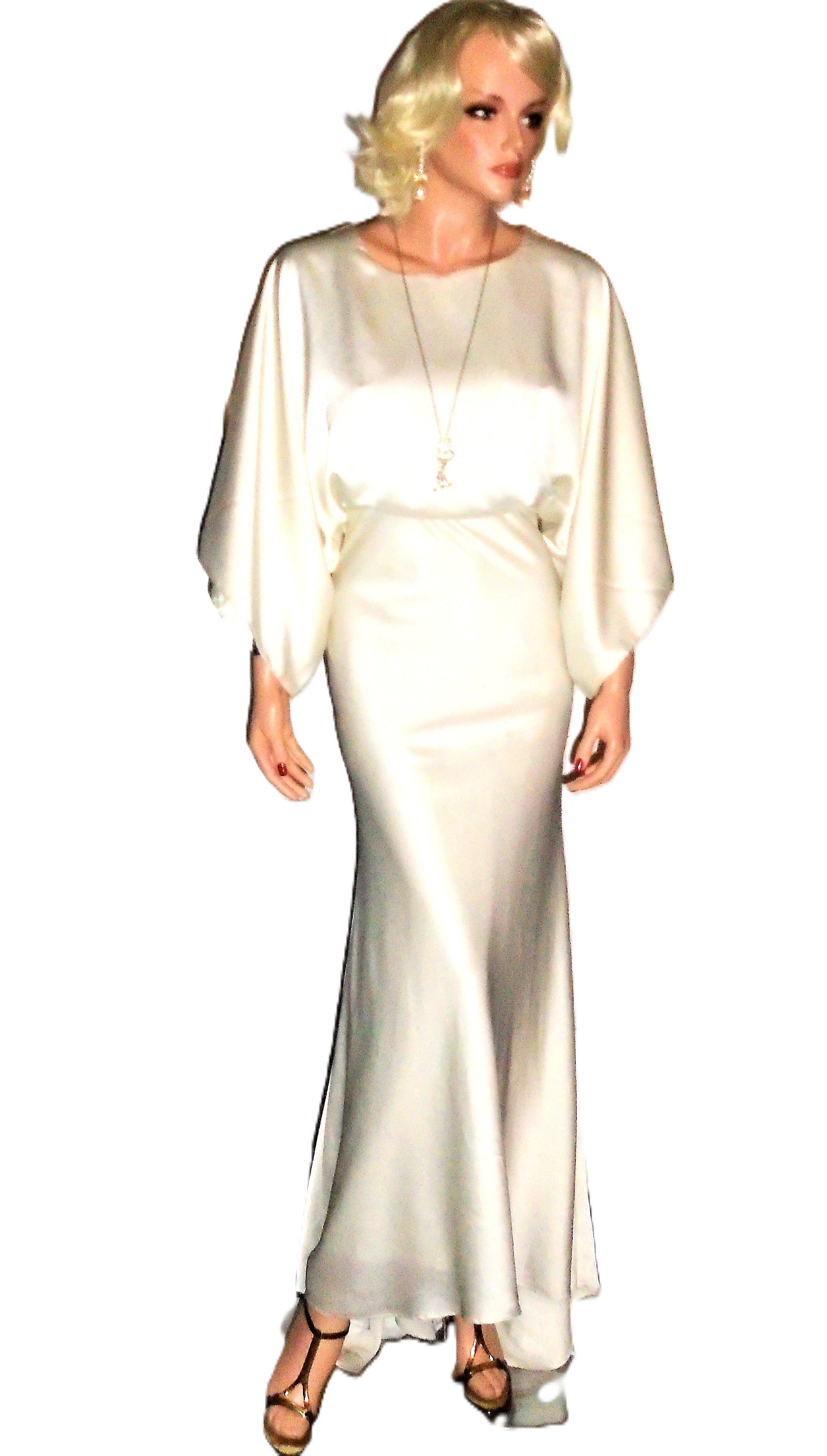 Asos Asos Bridal Ivory Art Deco Maxi Dress with Train 0 Size XS / US 0-2 / IT 36-38 - 1 Thumbnail