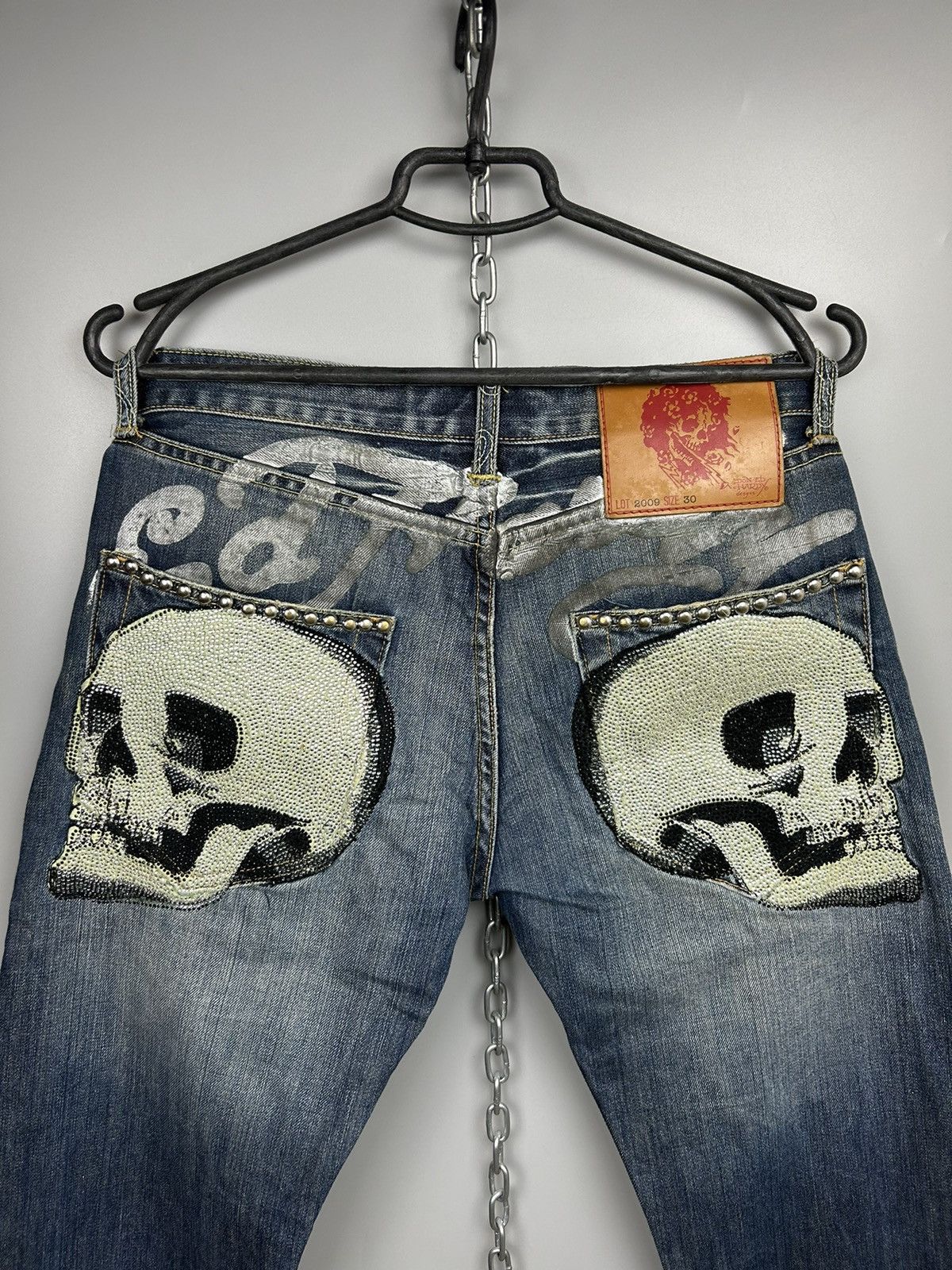 Vintage Ed Hardy Jeans Skull Big Logo