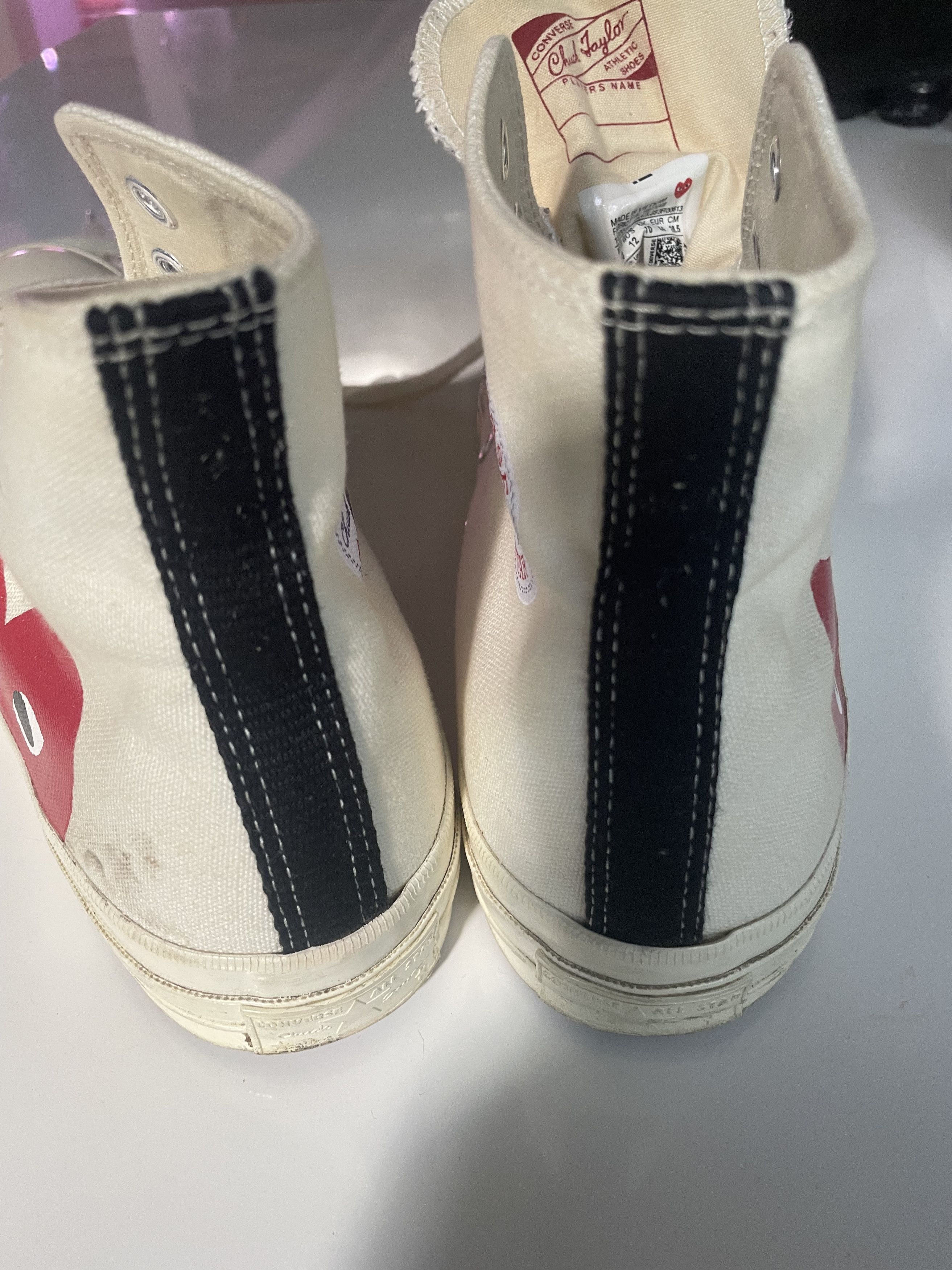 Comme des Garcons × Converse 💥💥 CONVERSE Chuck Taylor All Star 70 Hi - CDG PLAY White Size US 10 / EU 43 - 9 Thumbnail