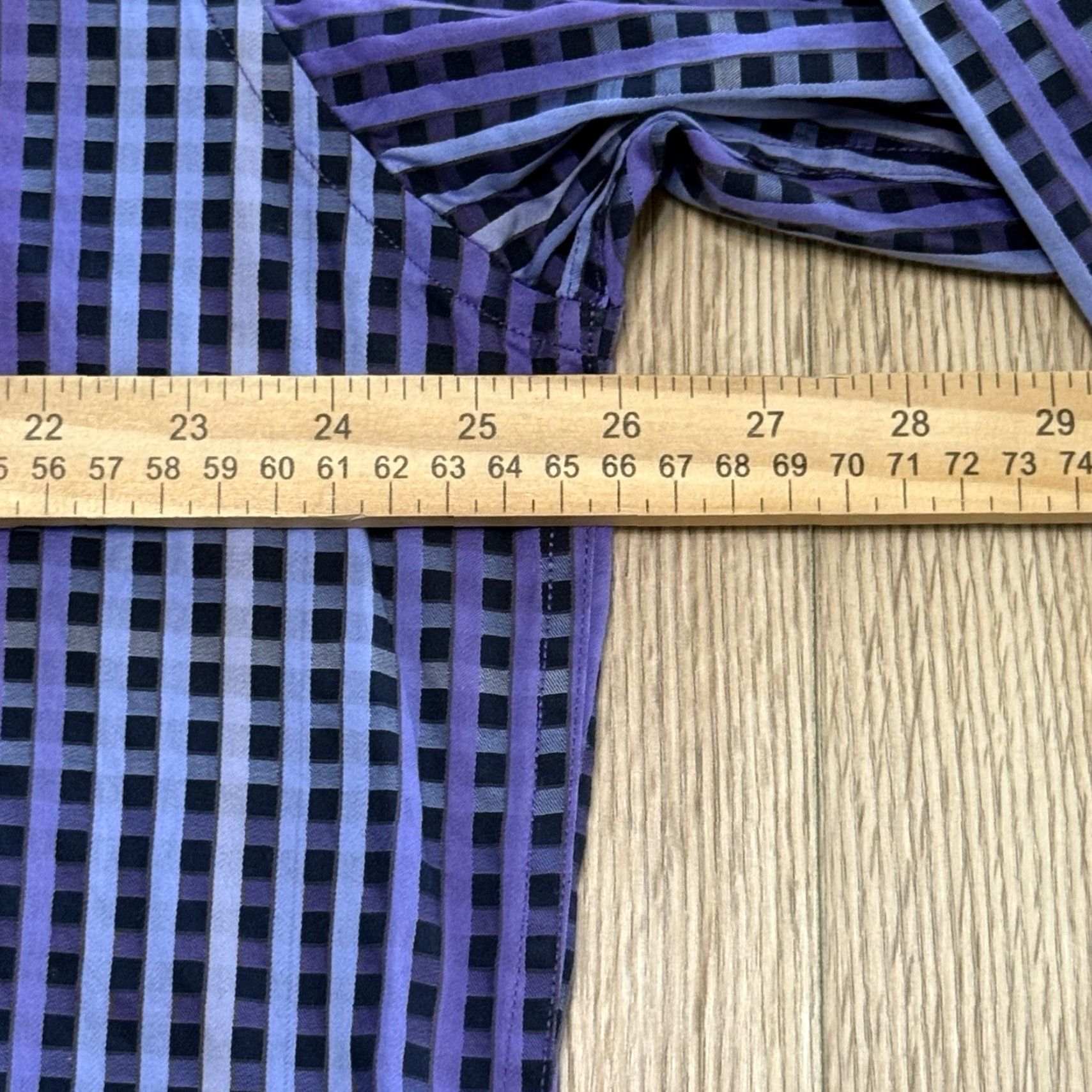 Vintage VINTAGE Lucklana Men’s Shirt Long Sleeve Button Down Sz XL Cotton Purple Check 80s Retro Mens Size US XL / EU 56 / 4 - 7 Thumbnail