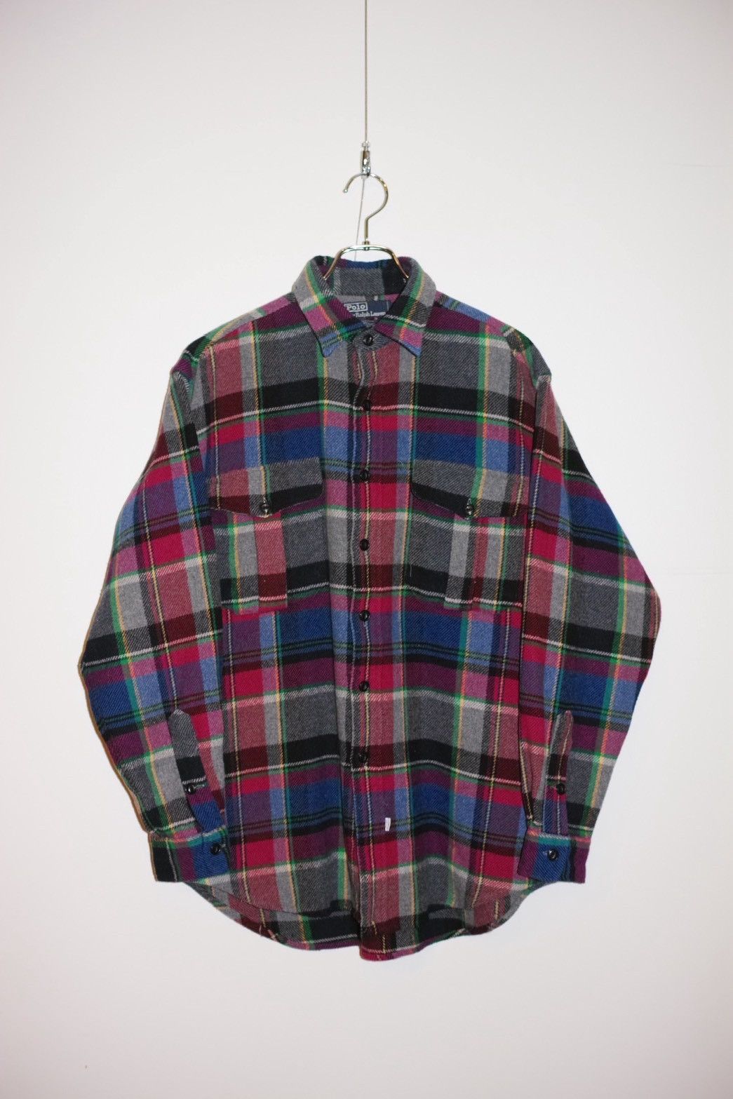 Polo Ralph Lauren Polo Ralph Lauren 90s Wool Blend Plaid Shirt Size M Size US M / EU 48-50 / 2 - 1 Thumbnail