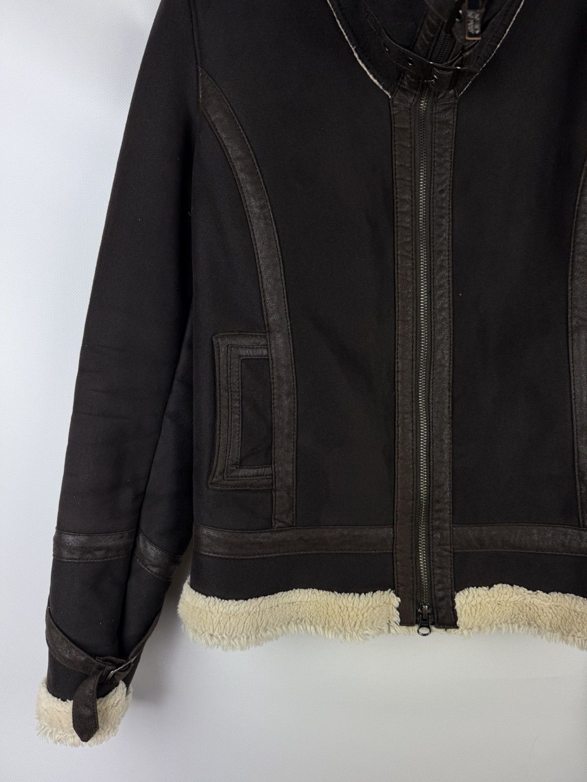 Armani Armani Jeans Ladies Faux Fur Aviator Y2K Bomber Jacket Size M / US 6-8 / IT 42-44 - 7 Thumbnail