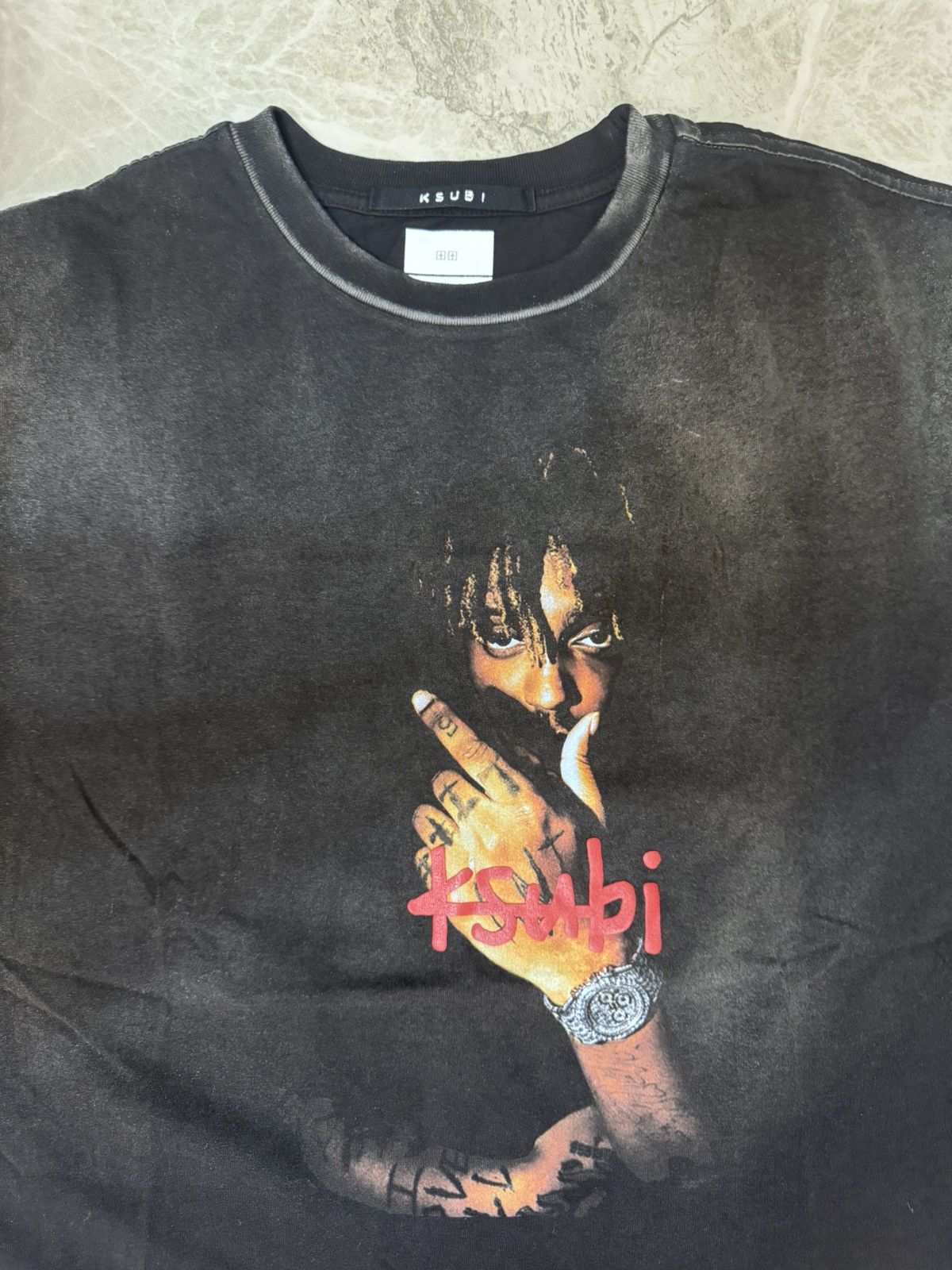 999 Club × Ksubi 999 WRLD Biggie Short-Sleeve Tee Faded Black Size US XS / EU 42 / 0 - 3 Thumbnail