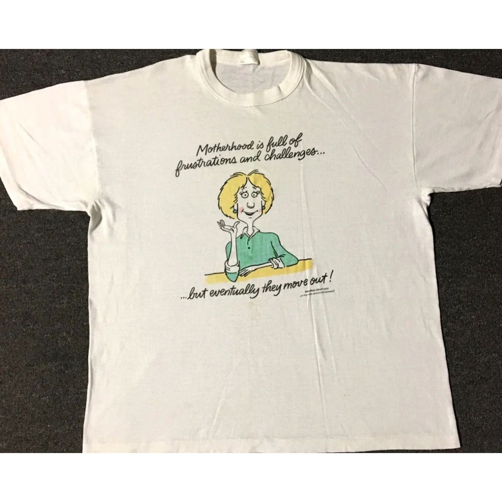 Vintage VINTAGE Mom Shirt M White Funny Joke Grunge 80s 90s HumorRetro Single Stitch USA USA Included Mexico Theme Men Short Sleeve Graphic Tee Size US M / EU 48-50 / 2 - 2 Thumbnail