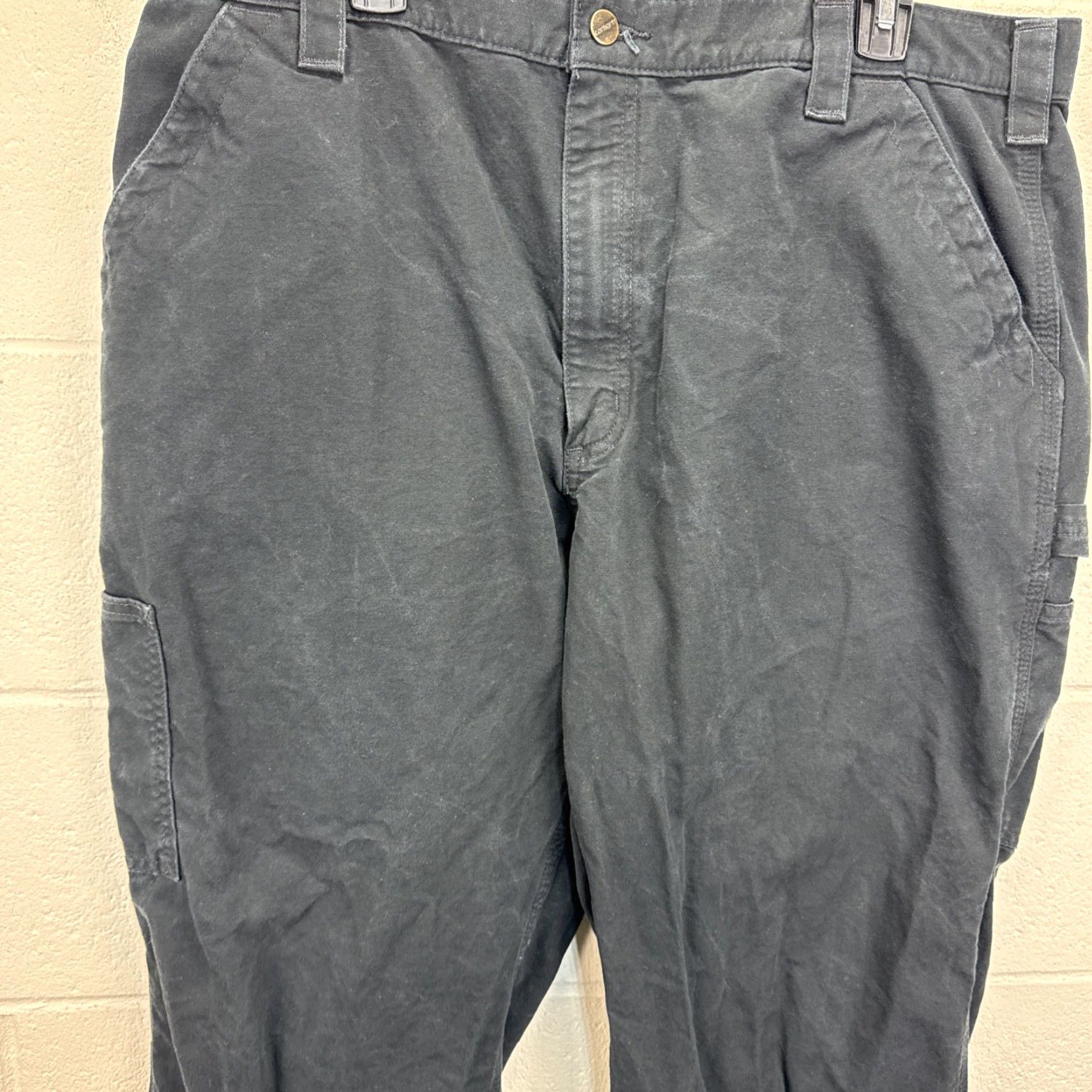 Carhartt VINTAGE Carhartt B151 Work Pants Black 40x30 Loose Original Fit Utility Carpenter Cotton Size US 40 / EU 56 - 4 Thumbnail