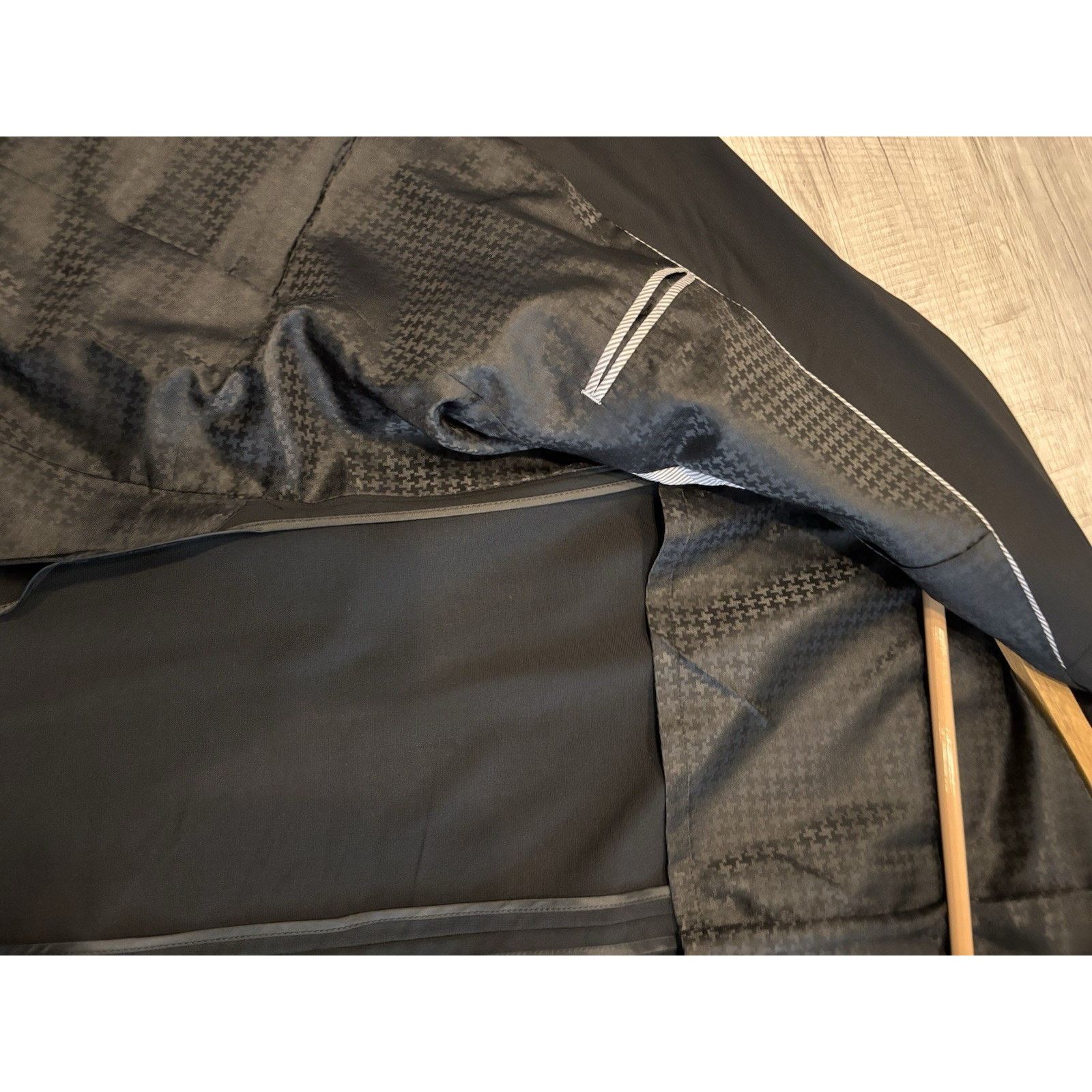 John Varvatos John Varvatos Blazer Mens 44 R Black Bleecker 100% Wool Size 44R - 5 Thumbnail