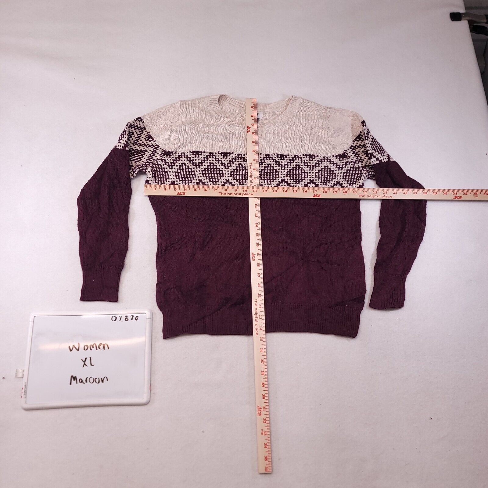 Old Navy Old Navy Cotton Sweater Womens Size Extra Large XL Maroon Size XL / US 12-14 / IT 48-50 - 6 Thumbnail