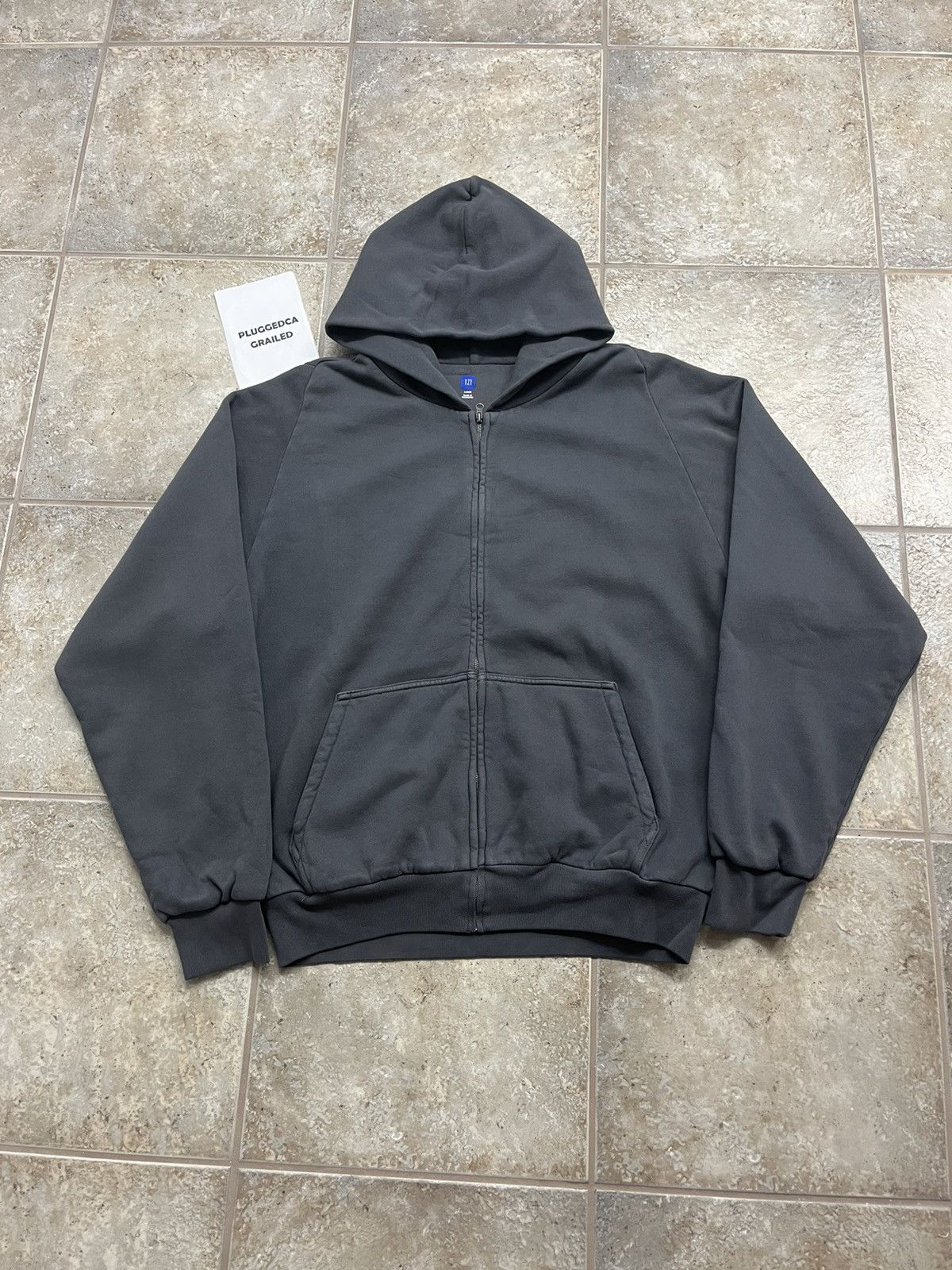 Gap Yeezy Gap Zip Up Hoodie Dark Grey | Grailed