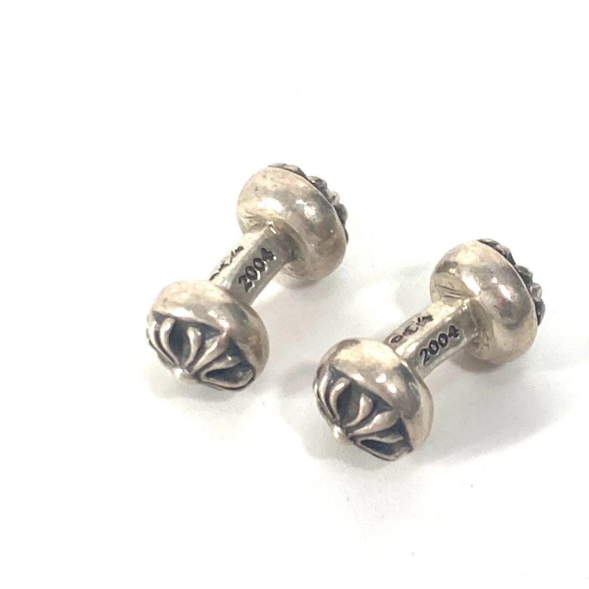 Chrome Hearts CHROME HEARTS Dumbbells Cufflinks in Silver Size ONE SIZE - 3 Thumbnail