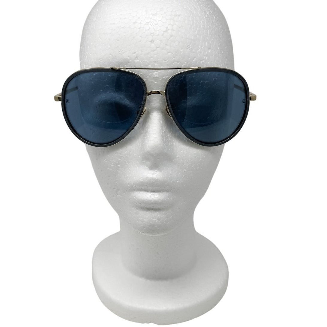 Linda Farrow Linda Farrow Aviator Sunglasses Blue Gold w/ case LFL 539/5 Size ONE SIZE - 4 Thumbnail