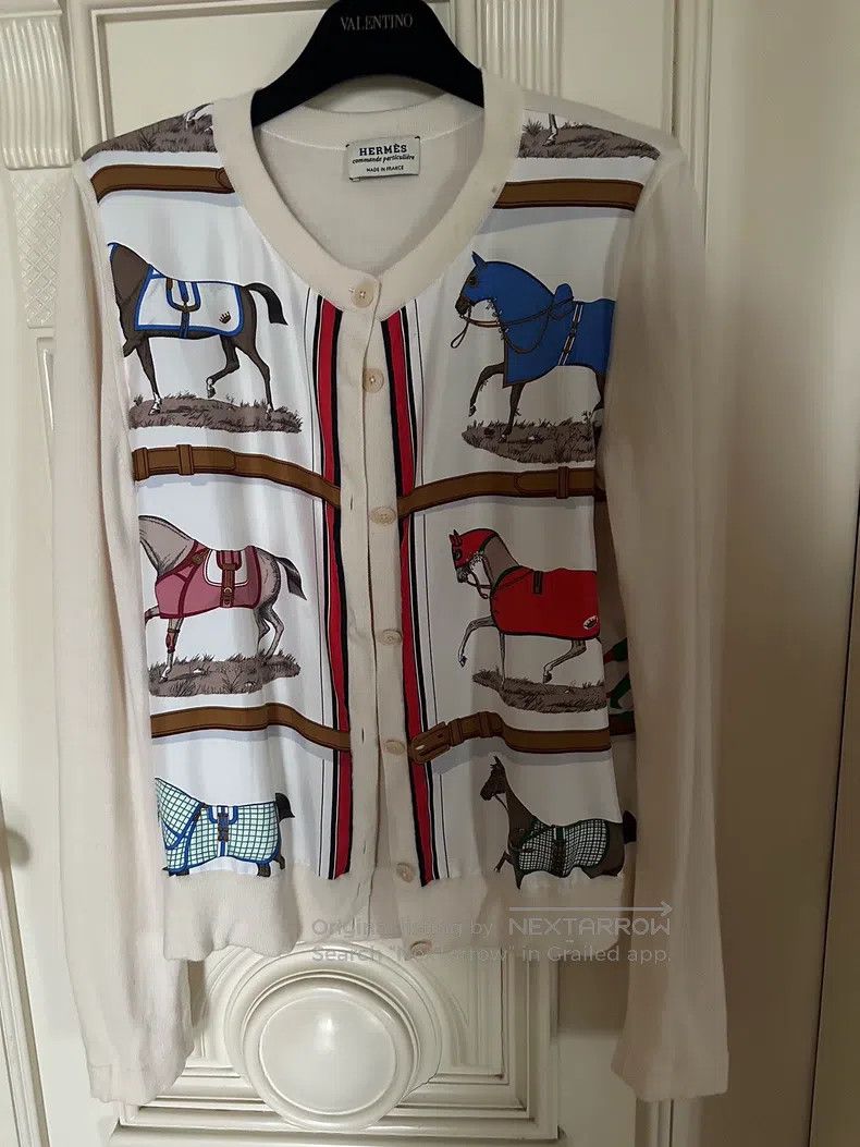 Hermes Hermes Wool and Silk Blended Knit Open Cardigan Top Size XS / US 0-2 / IT 36-38 - 2 Thumbnail