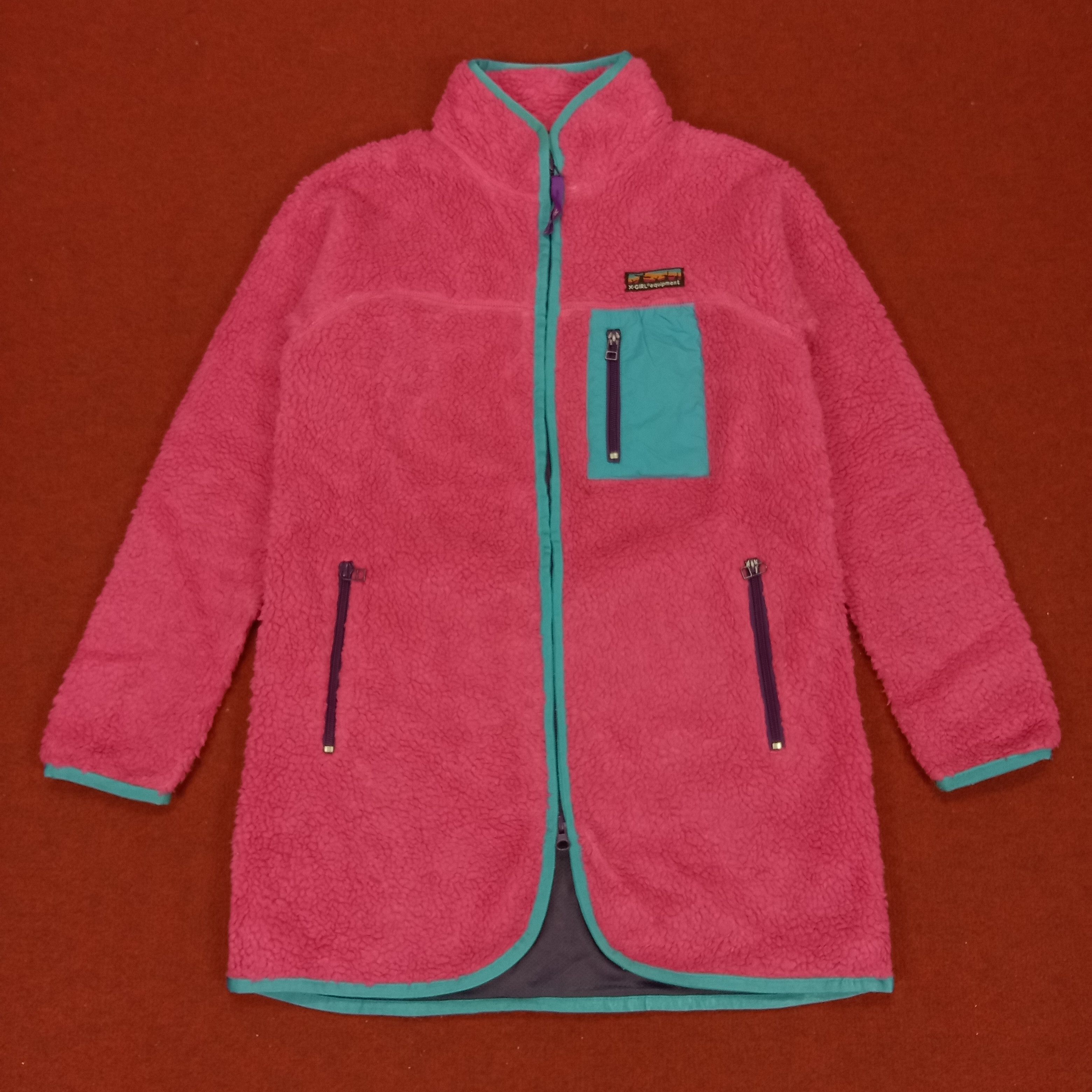 Japanese Brand × Vintage X-Girl Japanese Streetwear Style Women Fleece Jacket Size S / US 4 / IT 40 - 1 Thumbnail