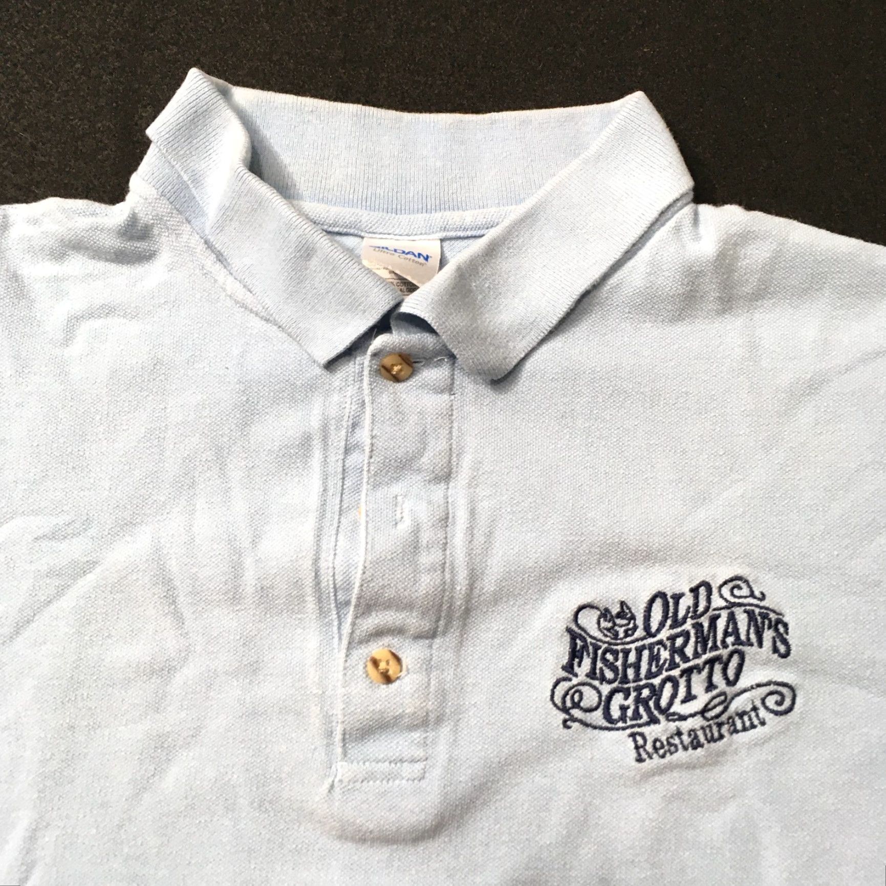 Gildan VINTAGE Gildan Polo Shirt Mens L Blue Fisherman Pattern 80s California American Eagle Features Vintage All Over Print Size US L / EU 52-54 / 3 - 2 Thumbnail
