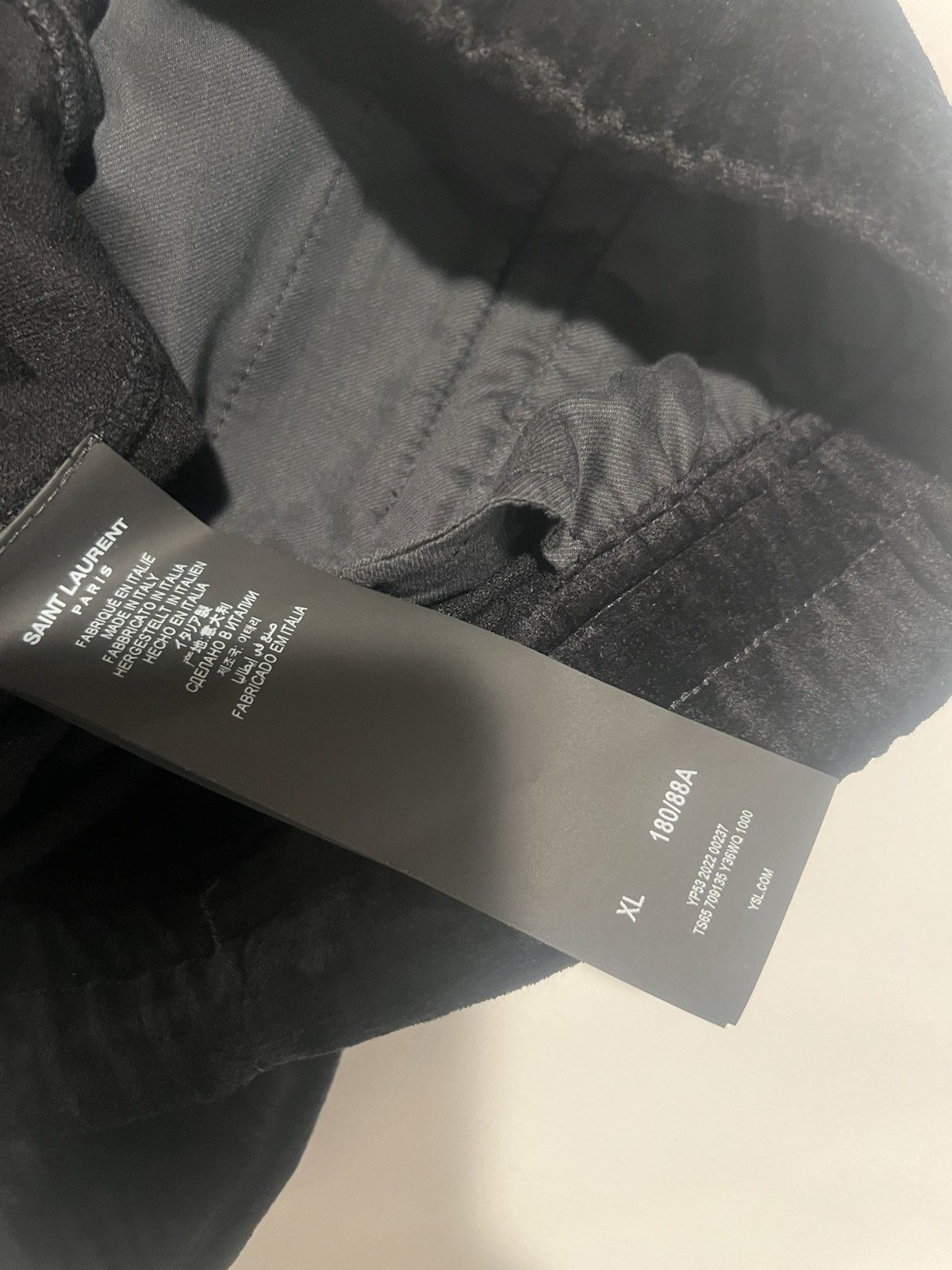 Saint Laurent velvet joggers pants. XL $1350