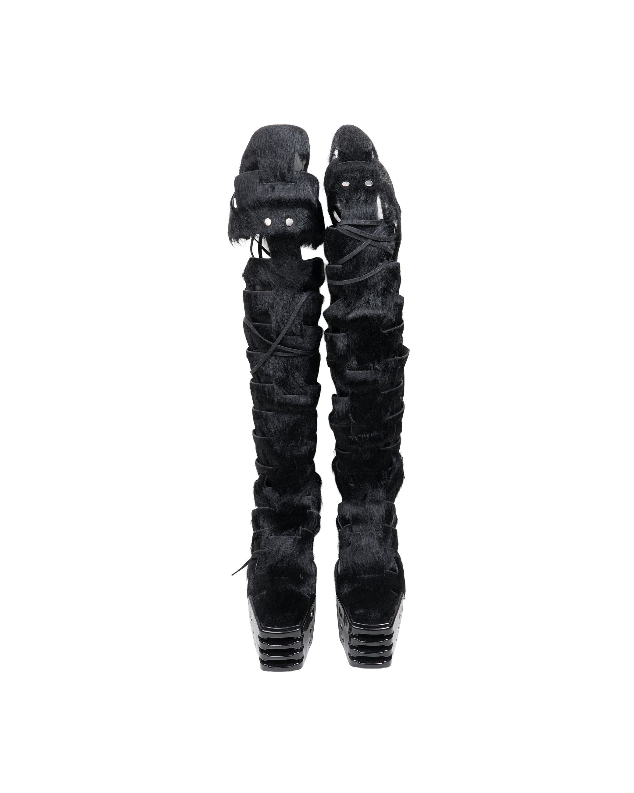 Rick Owens Horsehair Kiss Boots Size US 11 / IT 41 - 1 Thumbnail