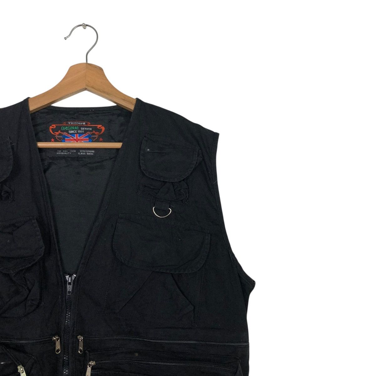Vintage 🔥VINTAGE UTILITY CARGO VEST JACKET BIKER TRIUMPH Size US M / EU 48-50 / 2 - 8 Thumbnail
