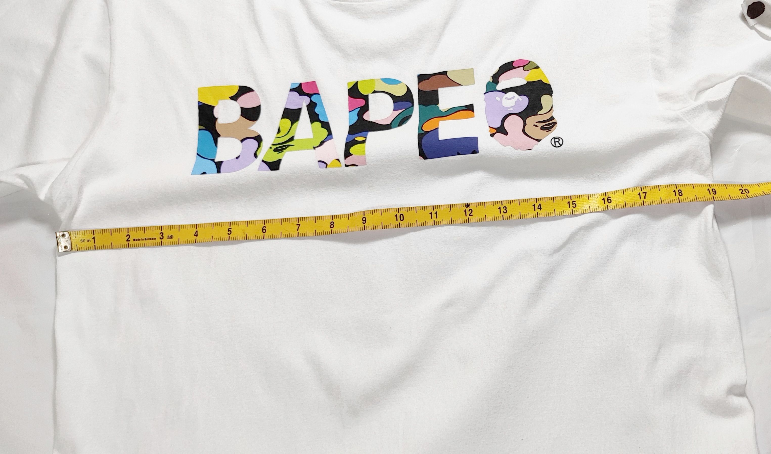 Bape RARE!!! BAPE MULTICOLOR CAMO LOGO TEE Size US M / EU 48-50 / 2 - 9 Thumbnail