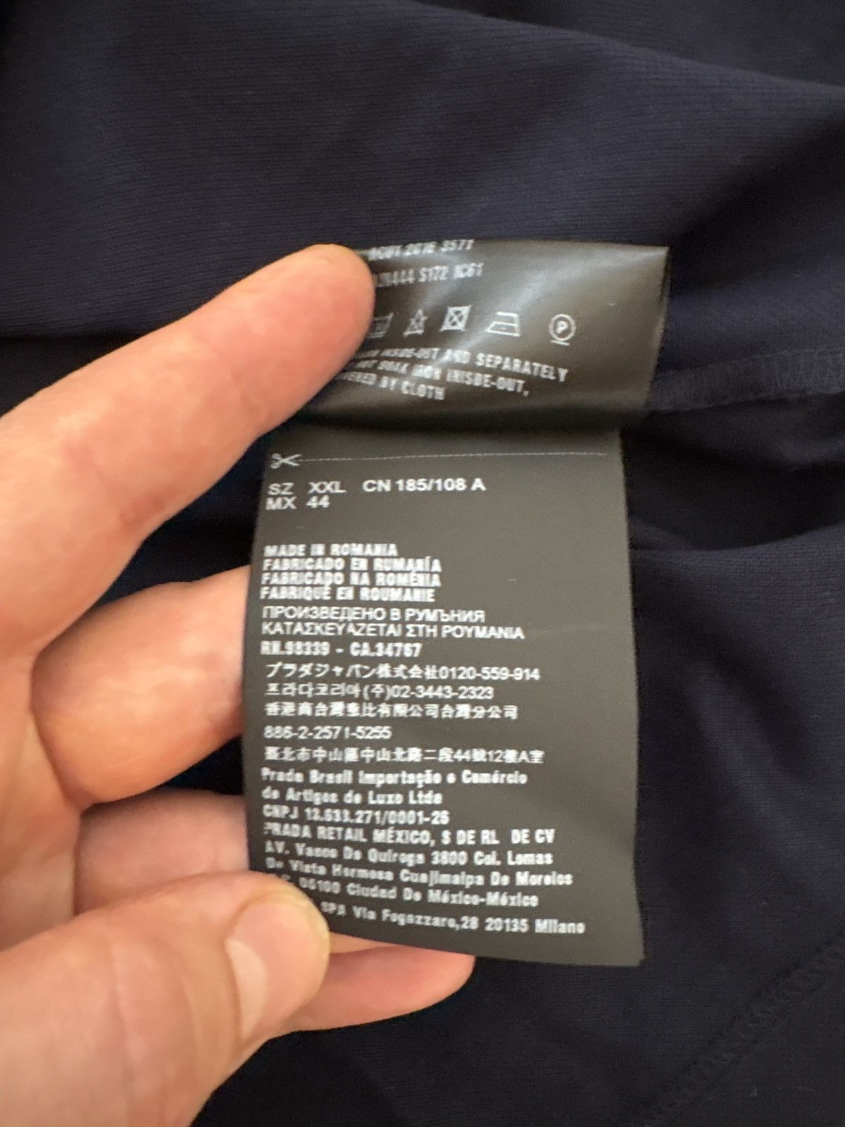 Prada 2016 Prada Polo Button Up T-Shirt Triangle Pocket Logo Size US XXL / EU 58 / 5 - 7 Thumbnail