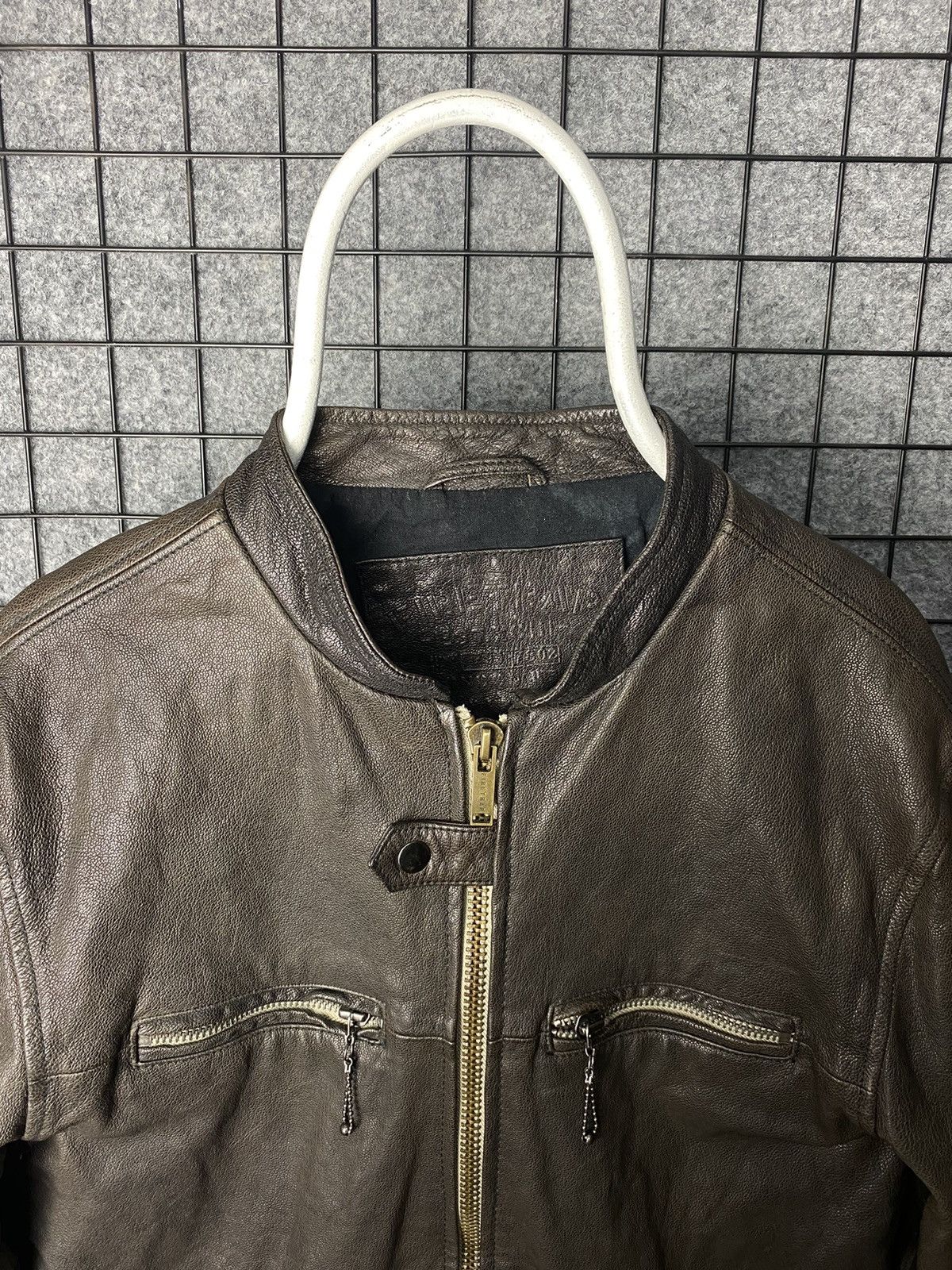 Firetrap × Genuine Leather Firetrap 2012 Genuine Leather Biker Jacket Size L Size US L / EU 52-54 / 3 - 2 Thumbnail