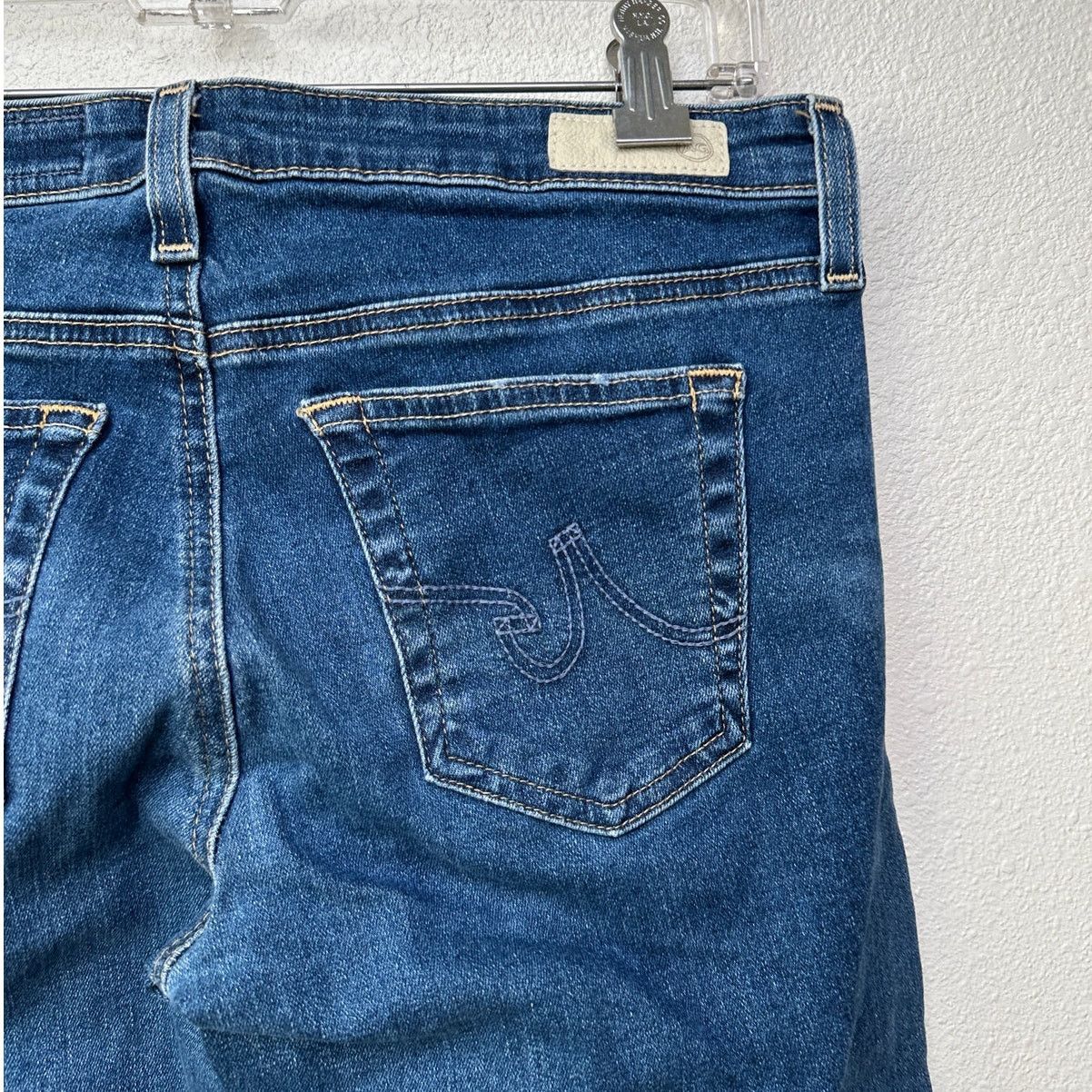 AG Adriano Goldschmied AG The Stilt cigarette leg jeans medium wash US 29 raw hem Size 29" - 6 Thumbnail