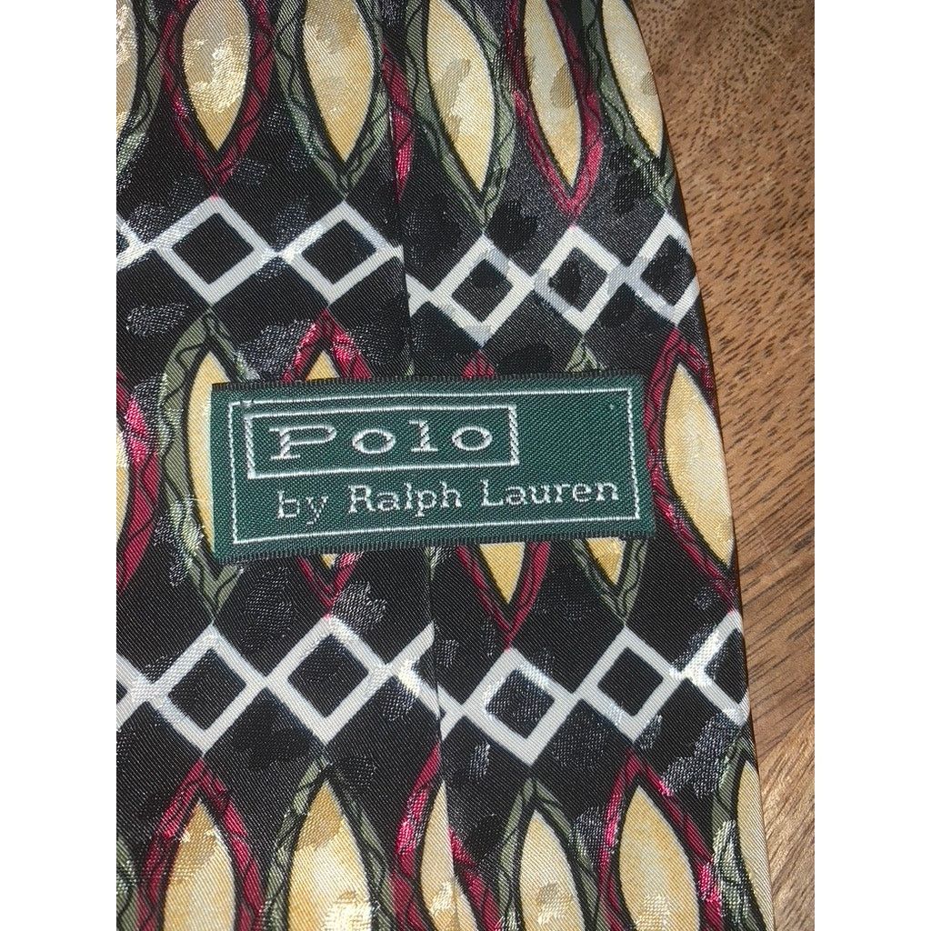 Polo Ralph Lauren Polo Ralph Lauren Men's Geometric Silk Tie Multicolor Size ONE SIZE - 3 Thumbnail