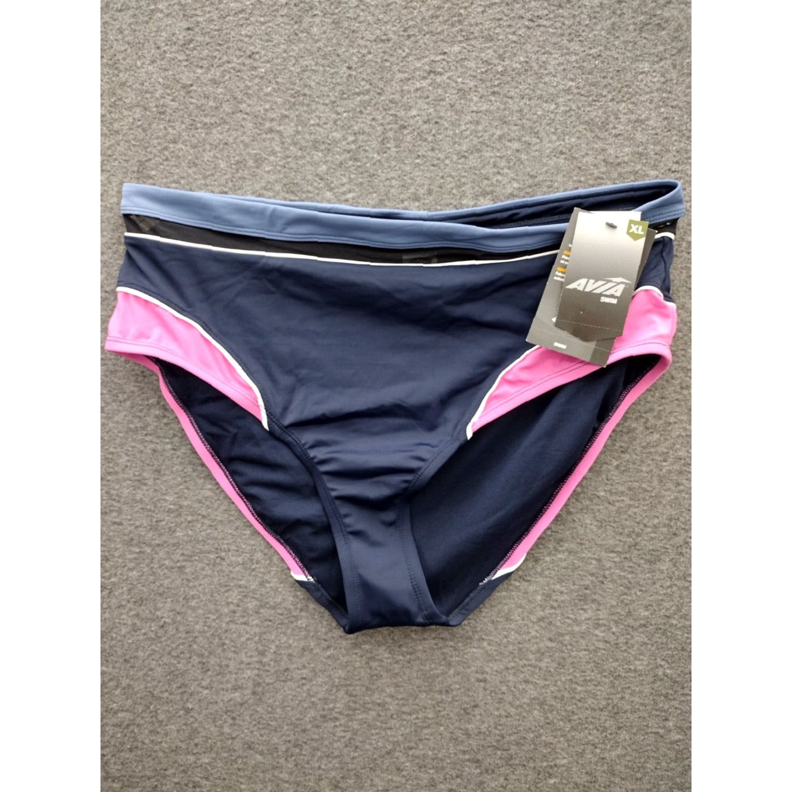 Avia Avia Bikini Bottom Women's XL Navy Blue Pink Multicolor Quick Dry Chlorine-Resistant Beach 16-18 Bottom Womens XL Navy Pink Multicolor Avia Size 40" / US 18 - 2 Thumbnail
