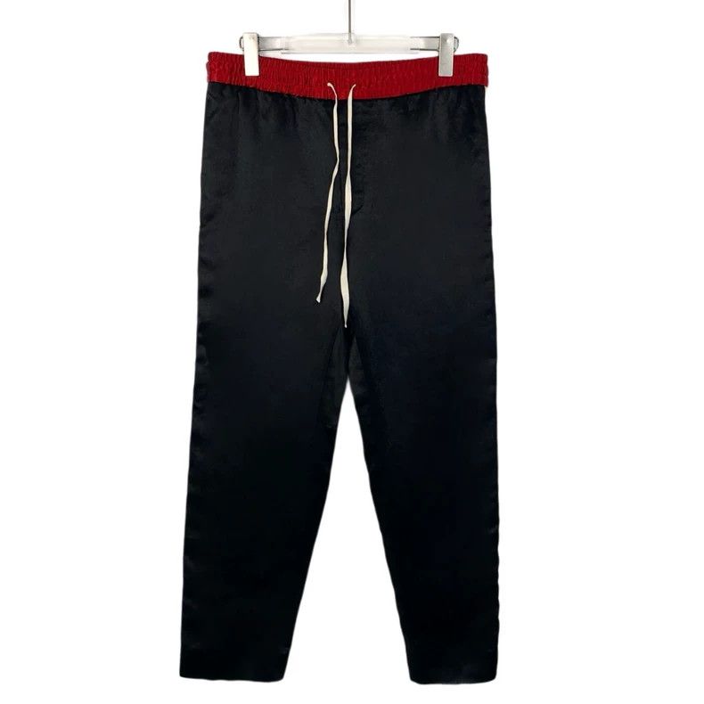 Gucci Black side stripe drawstring lase-up casual trousers