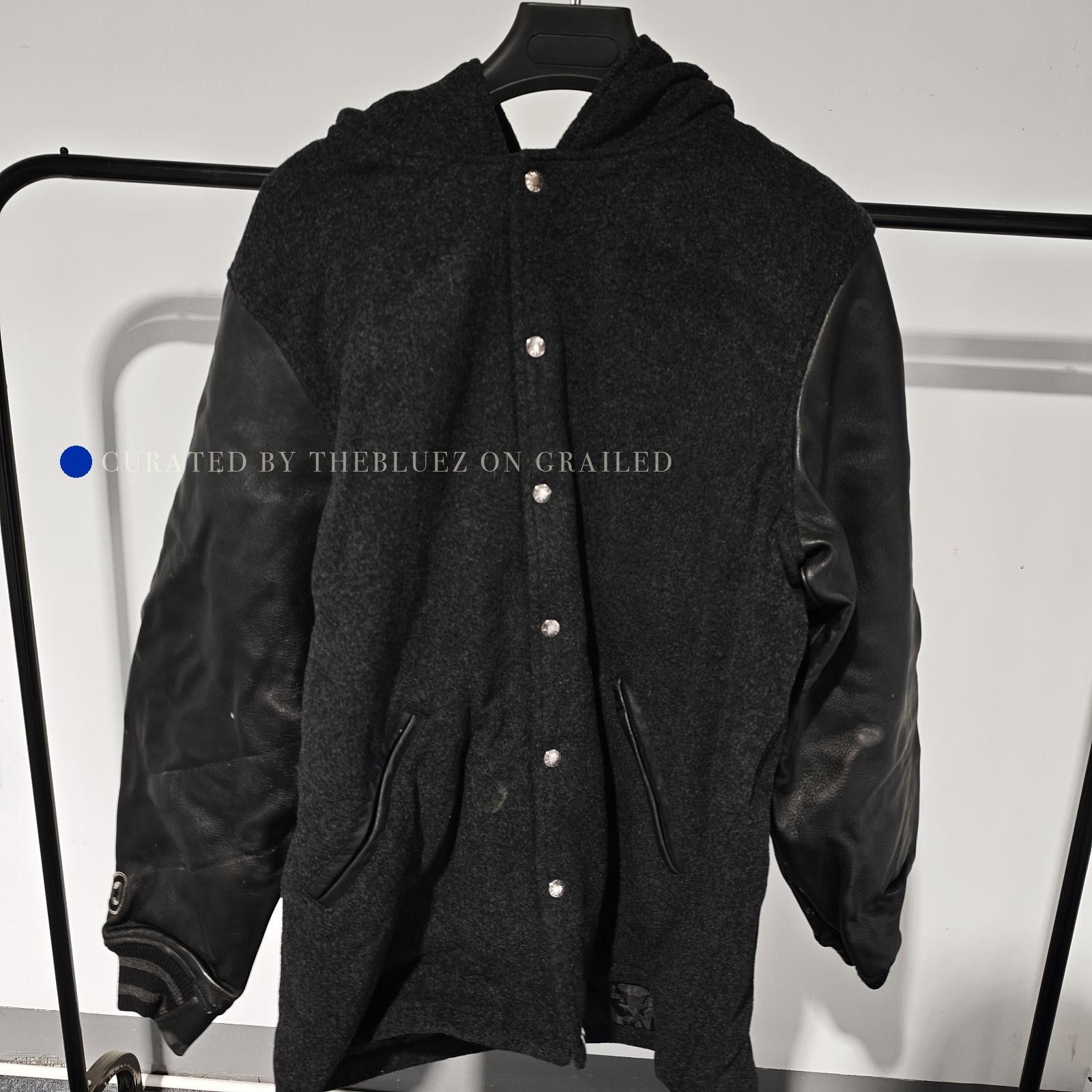 Bape Hooded Button-Front Jacket with Leather Sleeves Size US XXL / EU 58 / 5 - 1 Preview