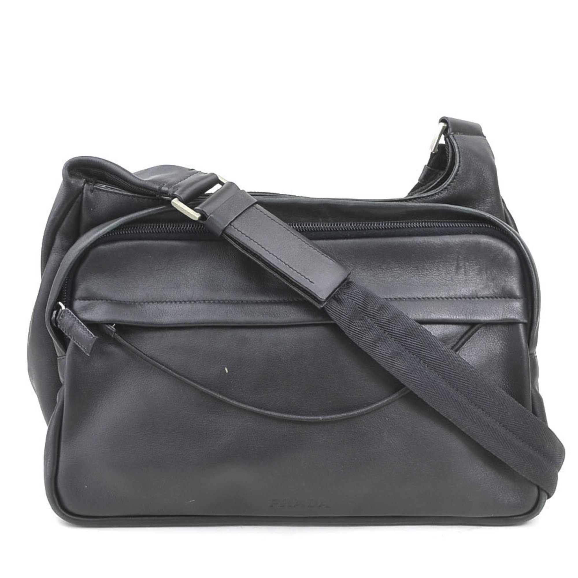 Prada Prada Shoulder Bag Nylon Black Men's Women's h31340k Size ONE SIZE - 1 Thumbnail