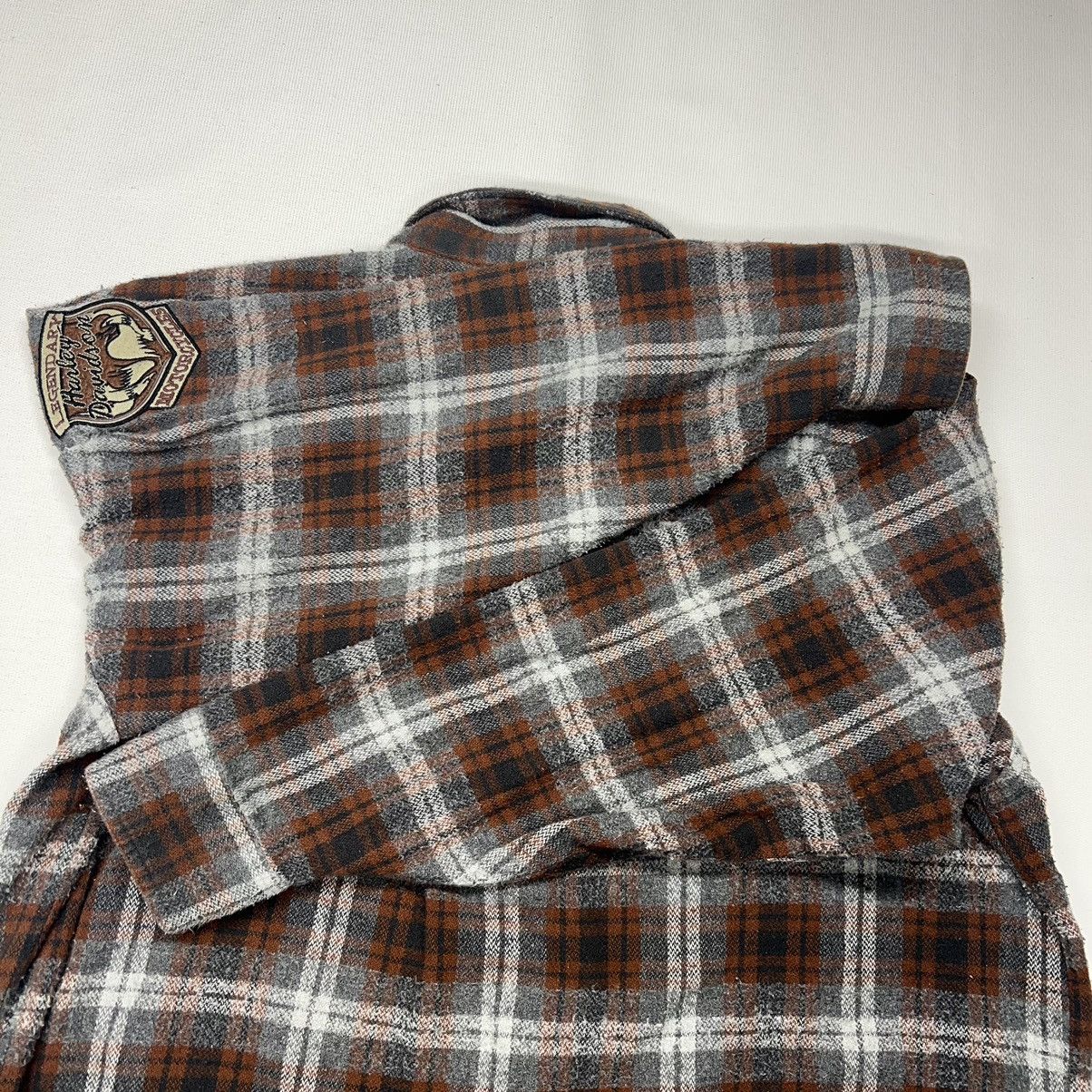 Harley Davidson Harley Davidson Flannel Shirt Brown Button Plaid Motorcycle Size US XXL / EU 58 / 5 - 17 Thumbnail