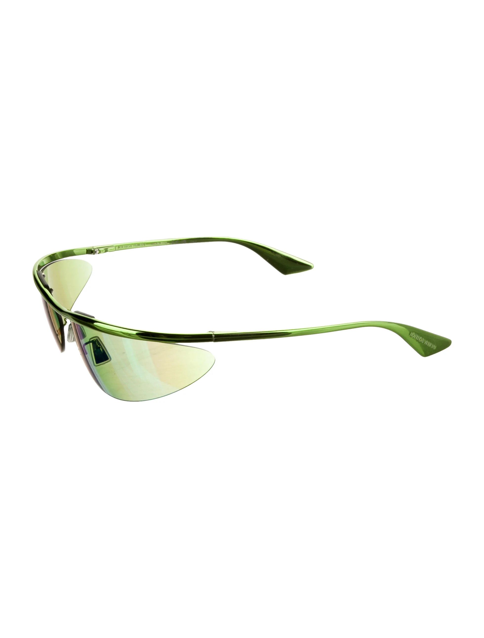Bottega Veneta BOTTEGA VENETA green Shield mirrored sunglasses BV1174S q Size ONE SIZE - 1 Thumbnail