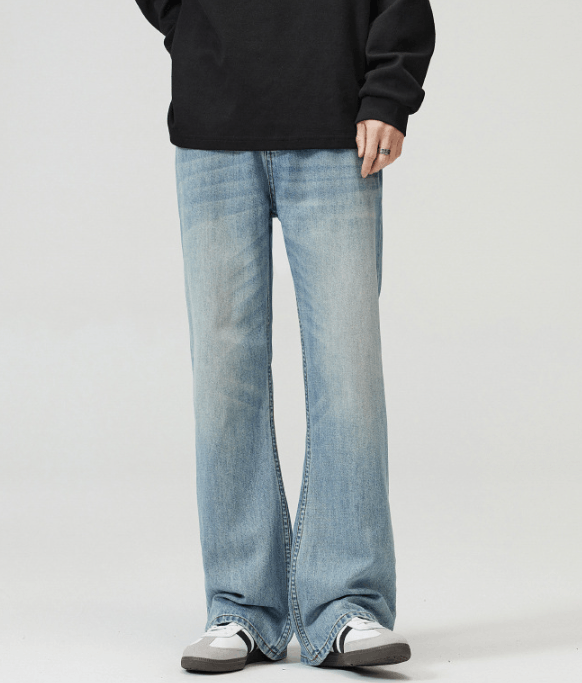 Japanese Brand × Vintage High street retro American washed scimitar flared jeans y2k Size US 32 / EU 48 - 1 Thumbnail