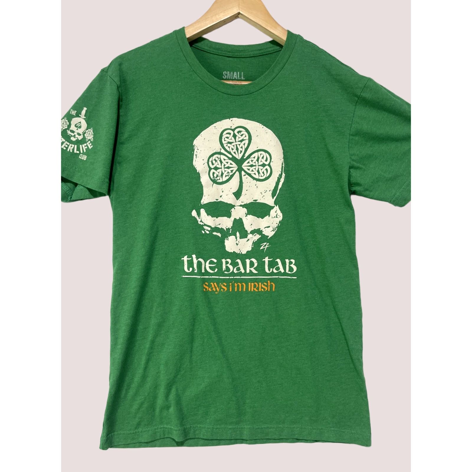 Vintage Zero Foxtrot Shirt Mens Small Green Clover Leaf Irish Afterlife Club Tee Size US S / EU 44-46 / 1 - 1 Thumbnail