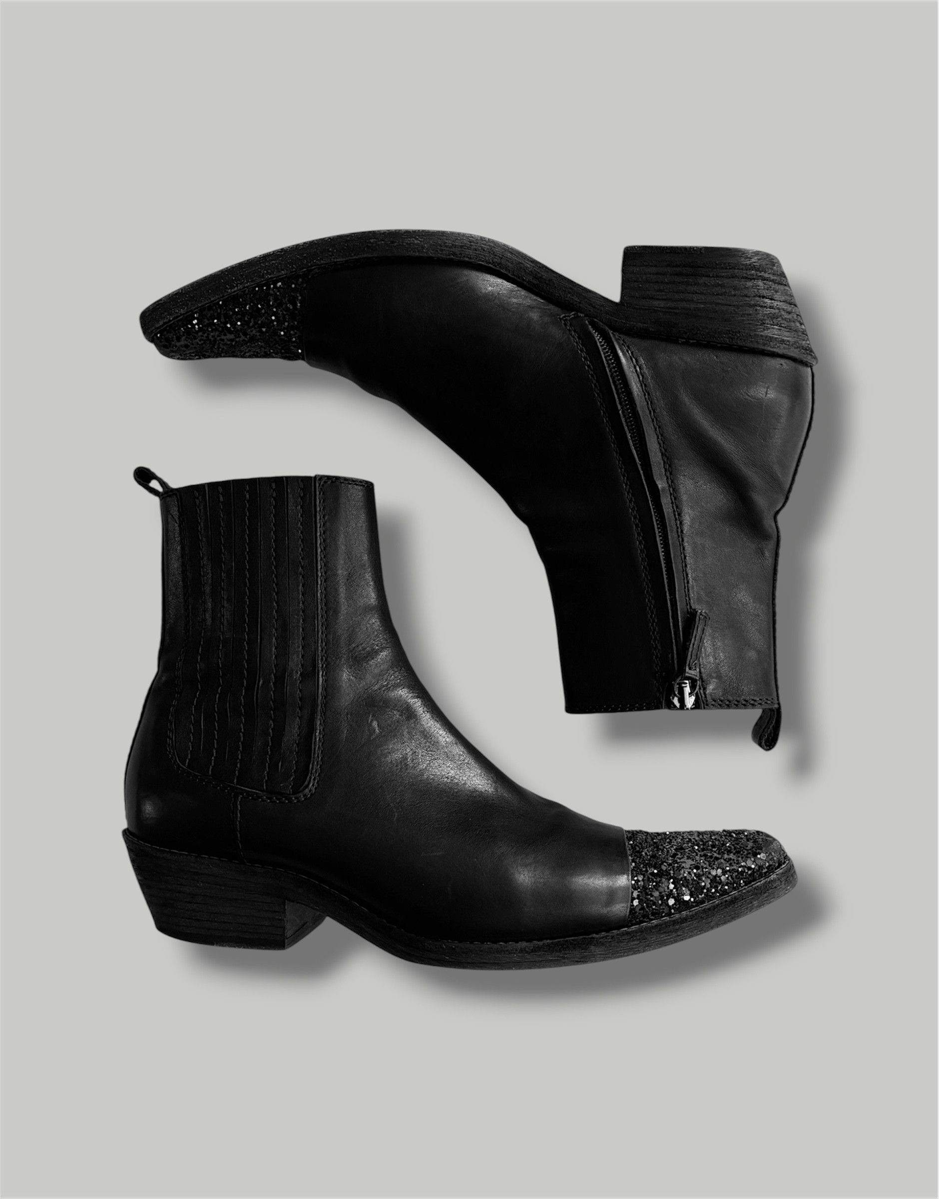 Haider Ackermann Haider Ackermann AW16 Glitter Western Boots Size US 8 / EU 41 - 1 Thumbnail