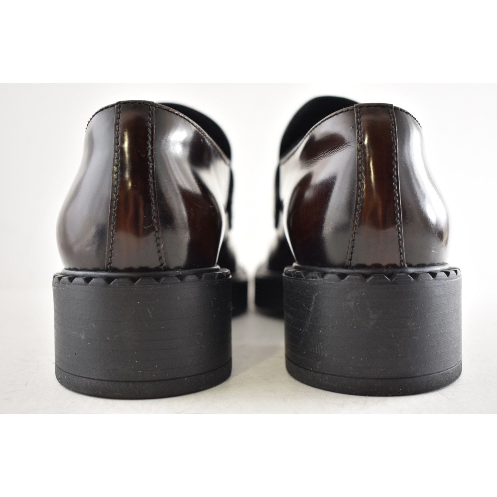 Prada Prada Triangle Logo Fume Brown Black Platform Loafer 41.5 Size US 8.5 / EU 41-42 - 14 Thumbnail