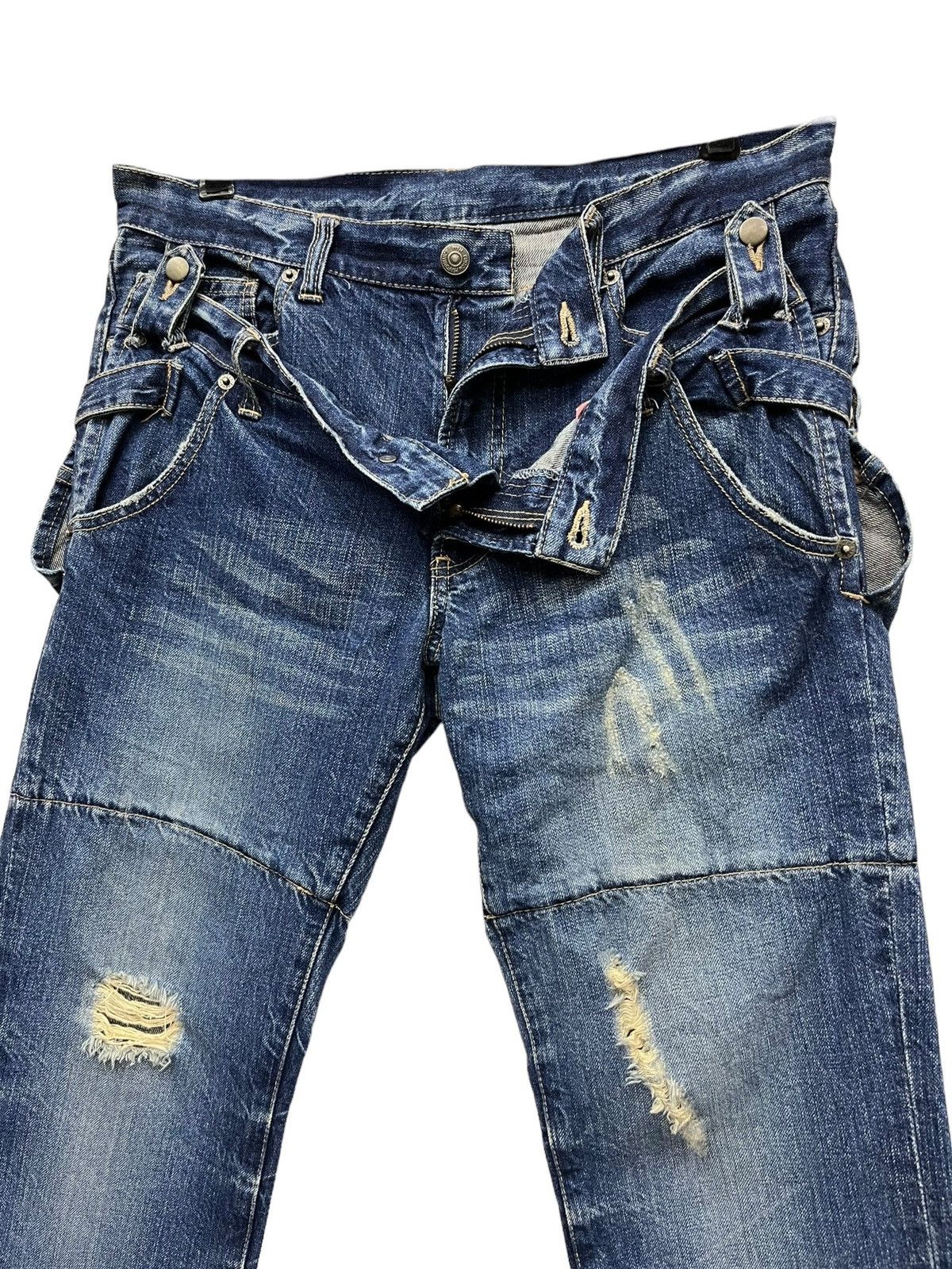 FYE RARE🔥PPFM Punk Real Double Waist Ripped Unique Design💥