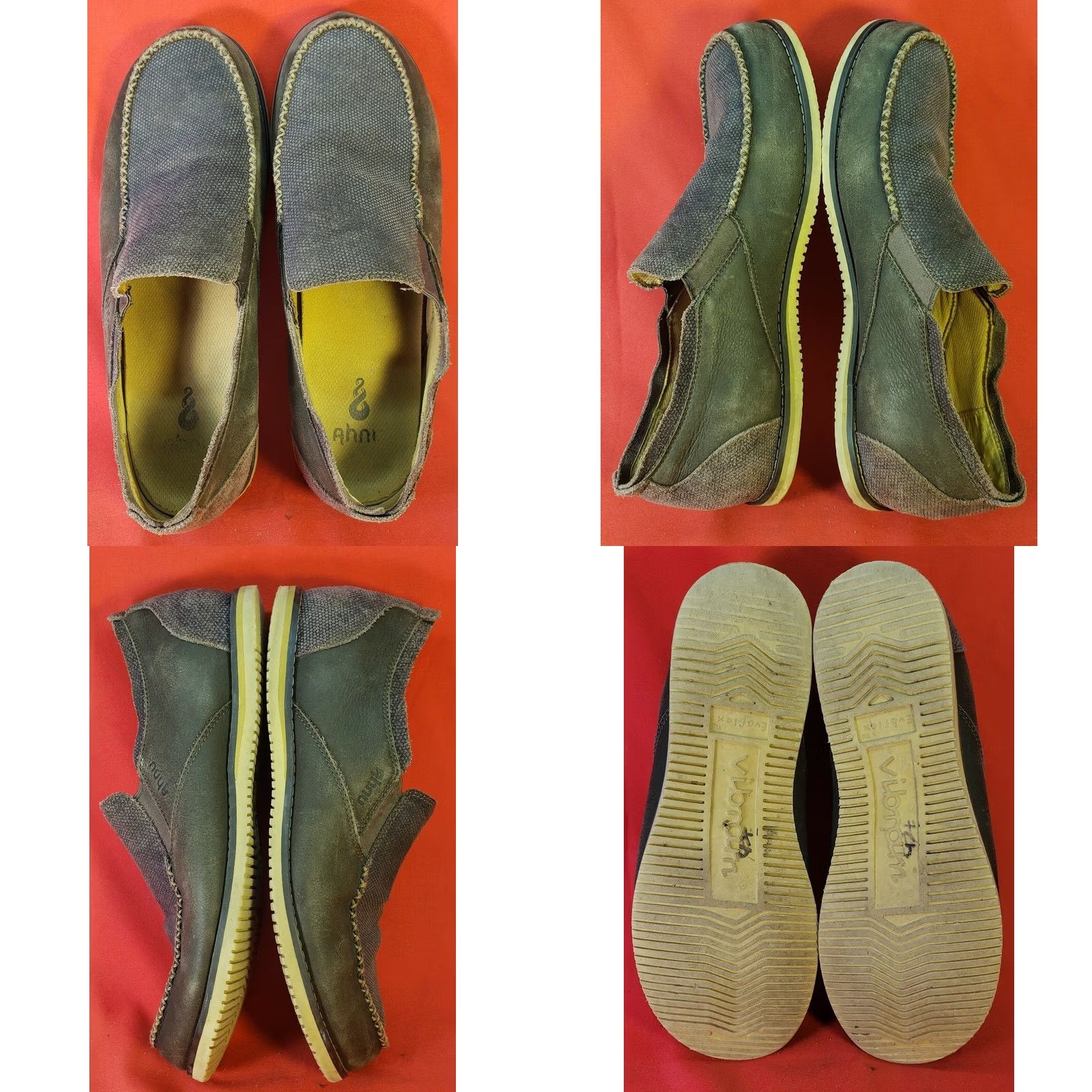 Vintage Ahnu Loafers Brown Suede Nylon Slip On Men's Size 11.5 EUR 45 Jack II Size US 12 / EU 45 - 8 Thumbnail