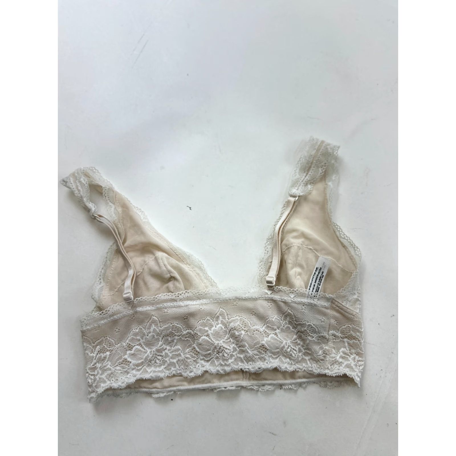 Free People Free People Bra Women XS Beige Longline Bralette Adjustable Strap Wireless Pullover Solid Sheer Classic Size ONE SIZE - 2 Thumbnail