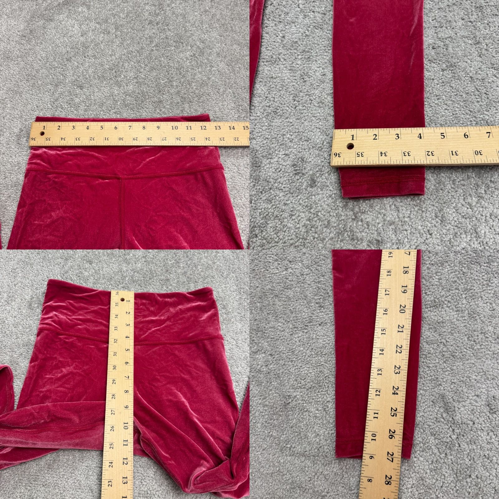 Athleta VINTAGE Athleta Elation Velvet Leggings Womens Small Pink Compression Athleisure Yoga Fitness Size 28" / US 6 / IT 42 - 8 Thumbnail