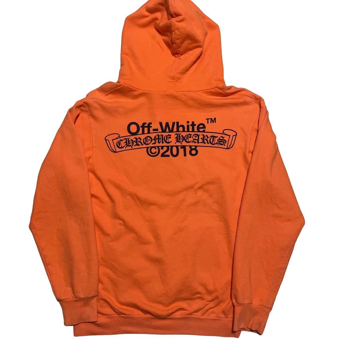 Off white chrome hearts best sale orange hoodie