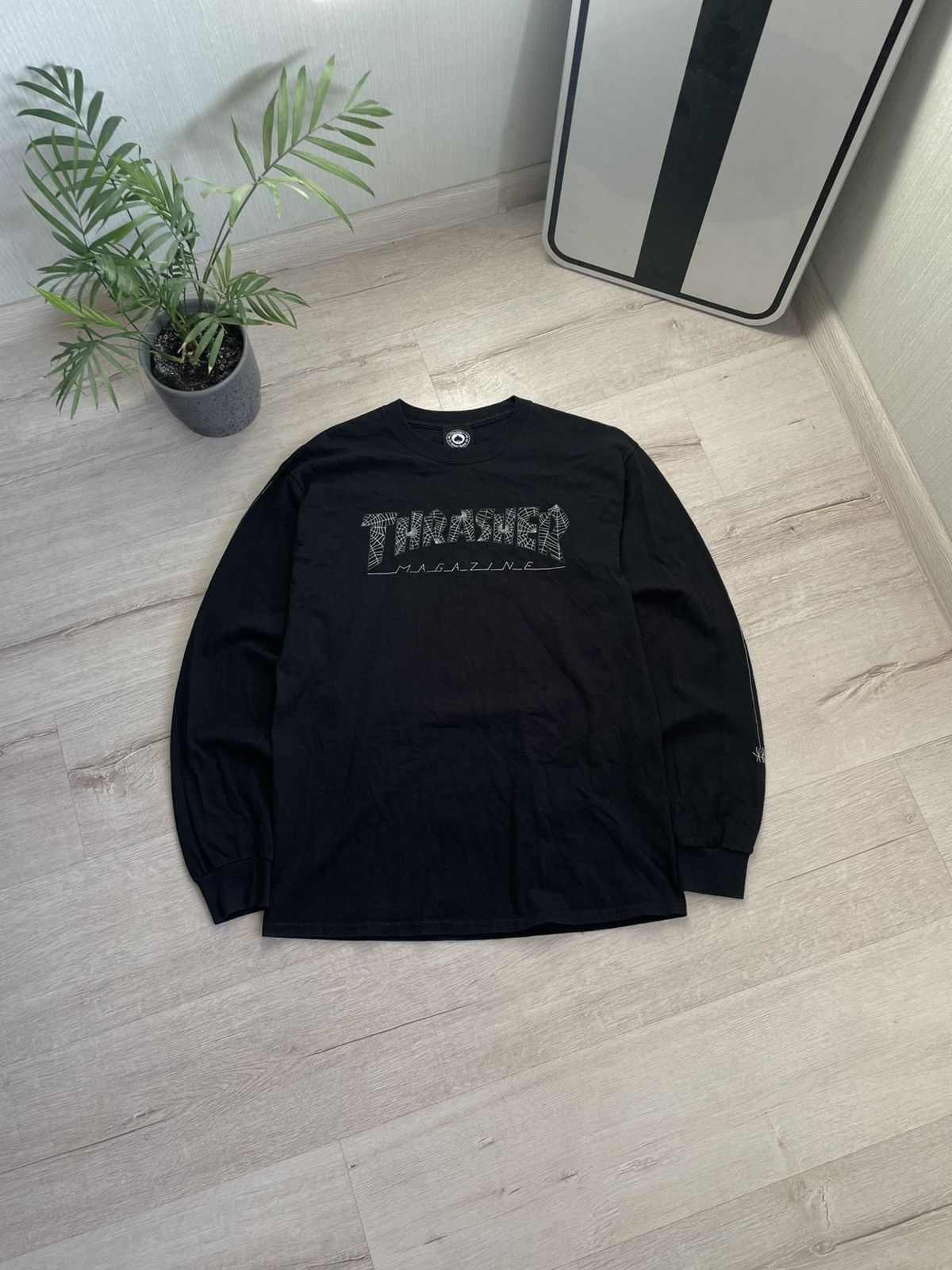 Thrasher Rare Thrasher Longsleeve With Spider Web Sk8 Size US M / EU 48-50 / 2 - 1 Thumbnail