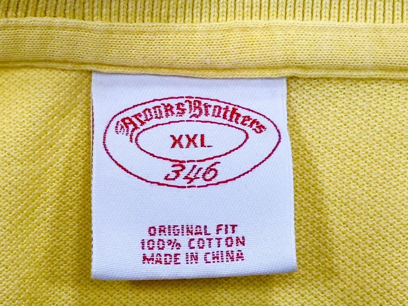 Brooks Brothers Brooks Brothers 1/4 Button 346 Polo Shirt Yellow Mens 2XL Size US XXL / EU 58 / 5 - 6 Thumbnail