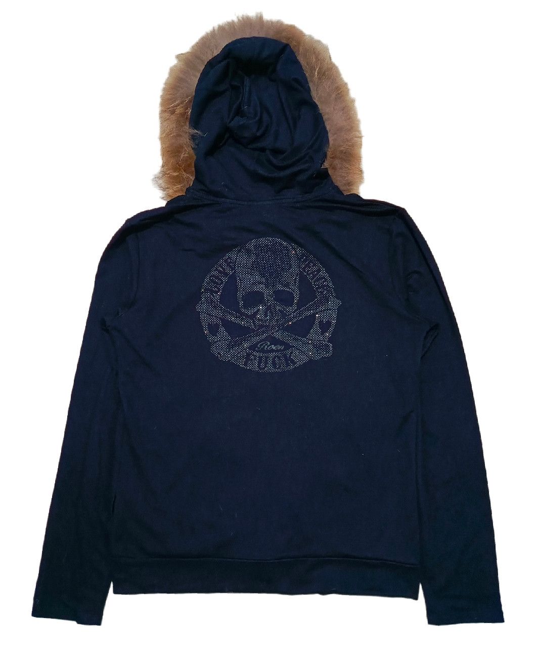Roen -Raccoon Fur Hoodie glitter Skulls Puck LGB Style 4🟦6