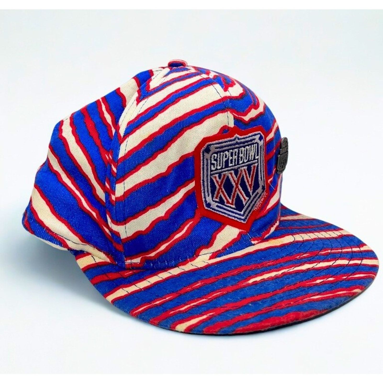 Zubaz NFL Super Bowl Zubaz Bills vs Giants Snapback Hat EUC Size ONE SIZE - 6 Thumbnail